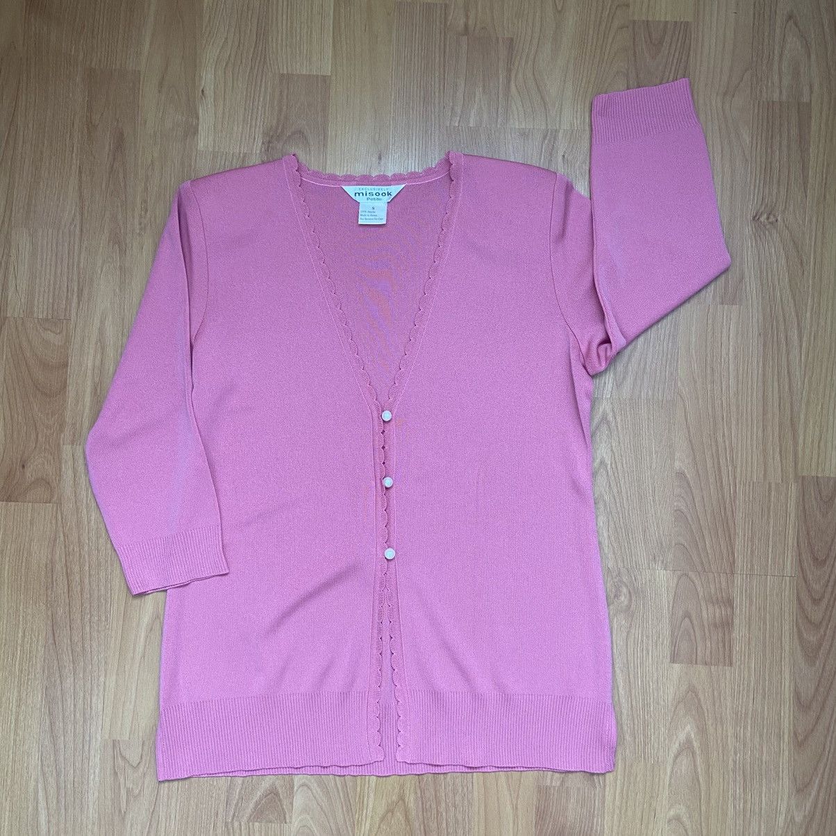 Vintage Vintage Exclusively Misook Petite Cardigan Women’s SP Size S / US 4 / IT 40 - 3 Thumbnail