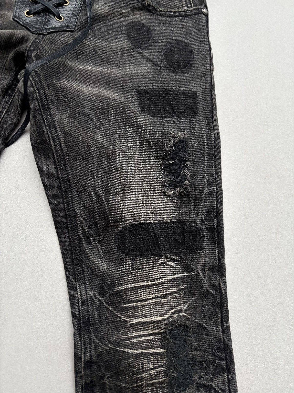 Japanese Brand BUZZSPUNKY lace up flare jeans Size US 28 / EU 44 - 6 Thumbnail
