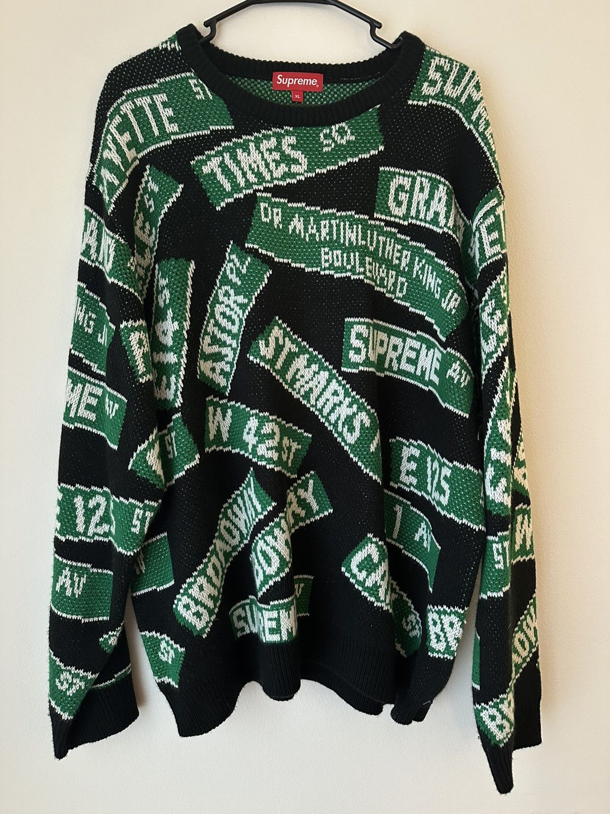 Supreme Supreme Street Signs Sweater Size US XL / EU 56 / 4 - 1 Thumbnail