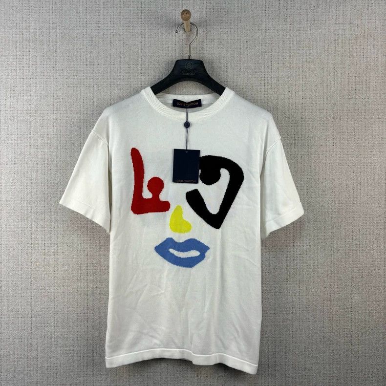 Louis Vuitton Louis Vuitton FW22 Geometric Short Sleeve Crew Neck Knit S Size US S / EU 44-46 / 1 - 1 Thumbnail
