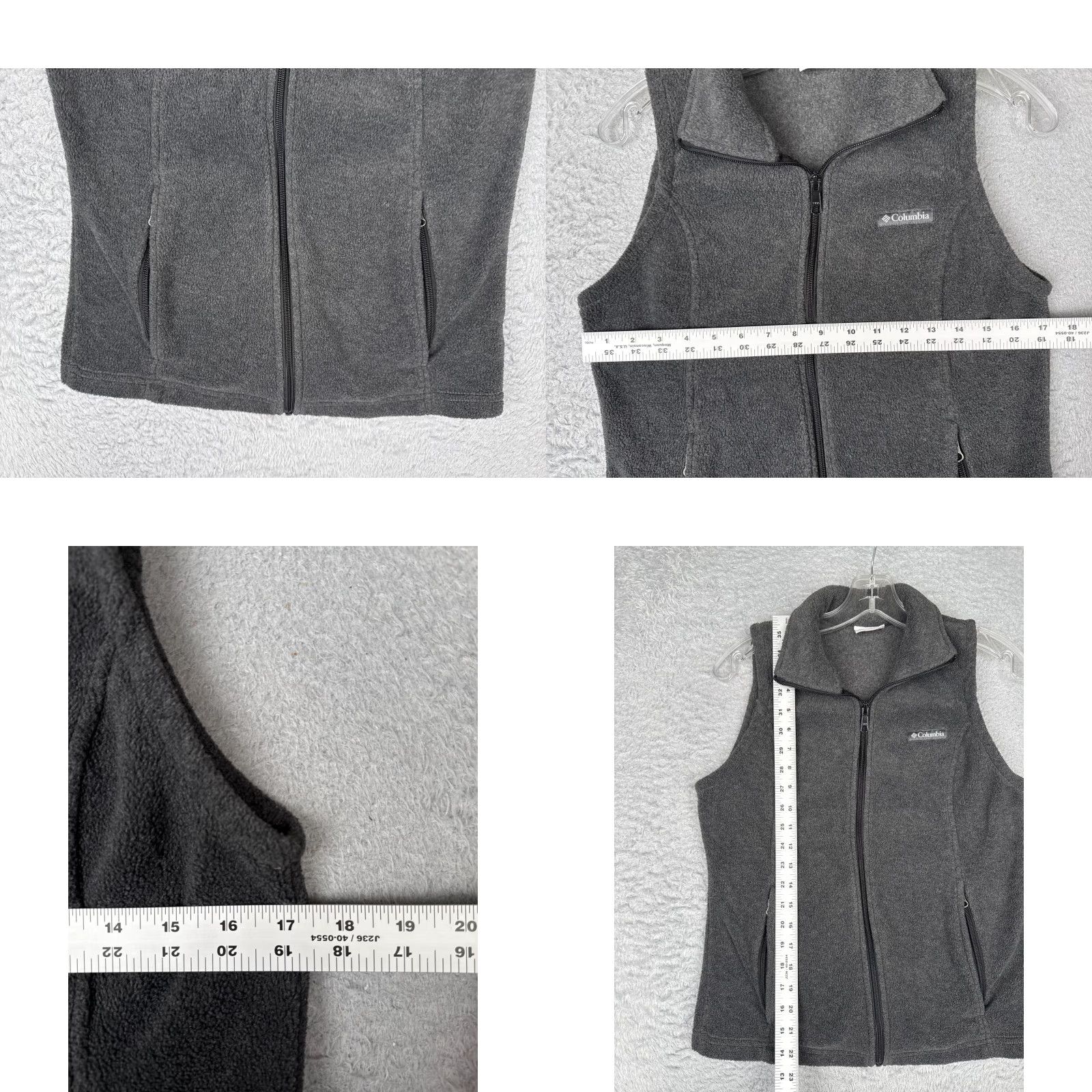 Vintage Columbia Vest Women Small Gray Full Zip Lightweight Polyester Fleece Sleeveless Outdoor All Seasons Pockets Size S / US 4 / IT 40 - 8 Thumbnail
