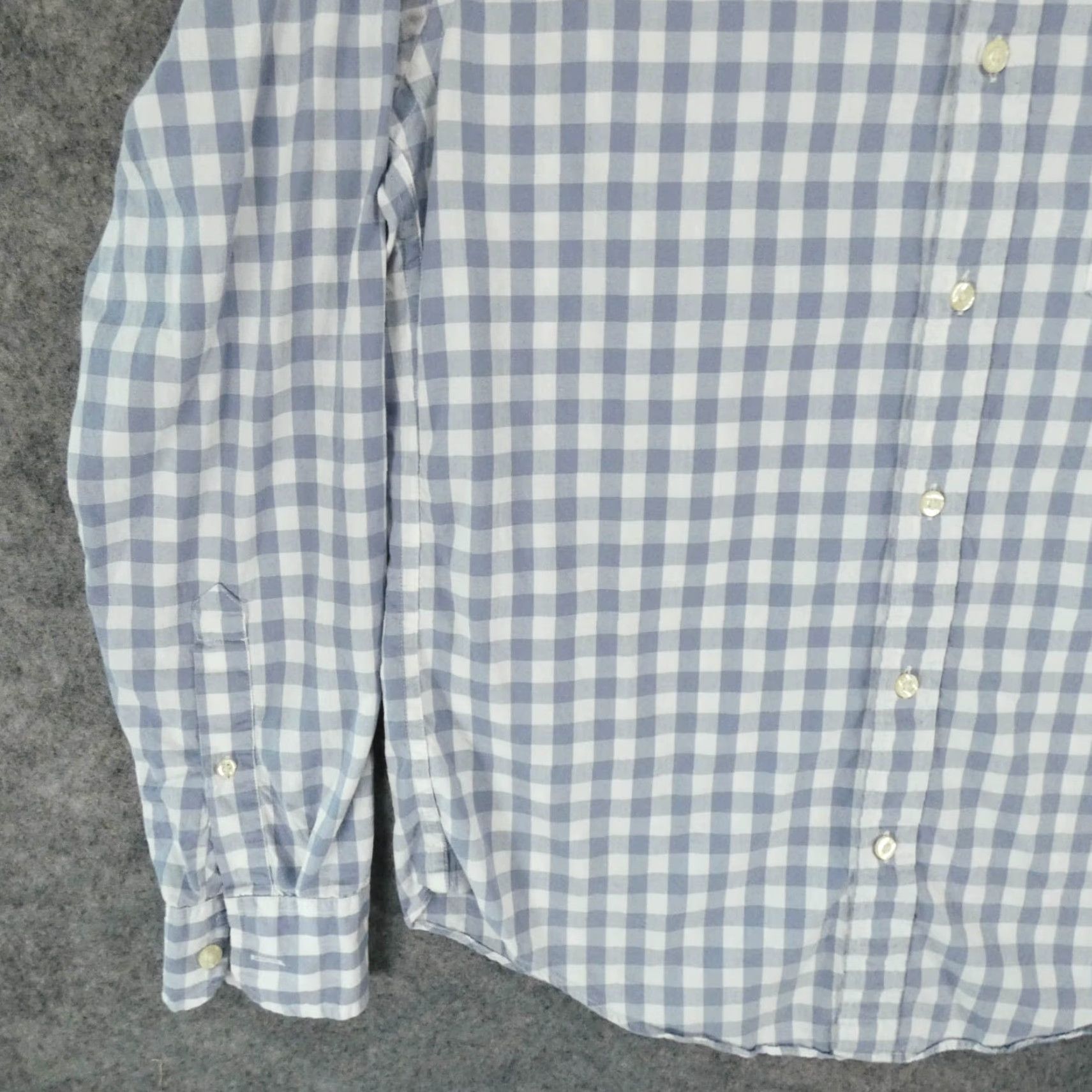J.Crew J.CREW Shirt Men Medium Slim Fit Long Sleeve Button-Up Blue White Check Size US M / EU 48-50 / 2 - 4 Thumbnail