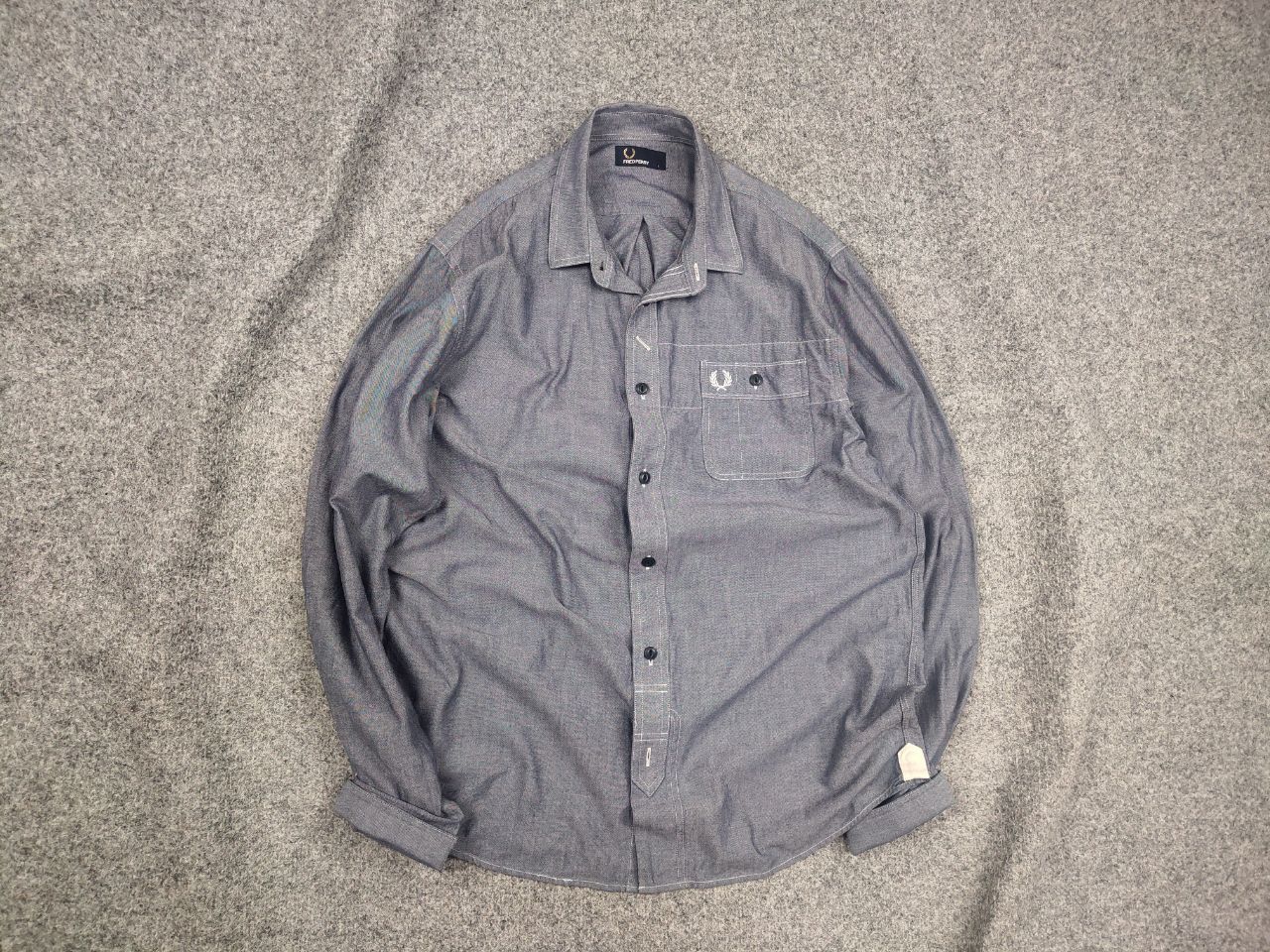 Fred Perry Fred Perry Logo Long sleeve button blue classic fit shirt Size US L / EU 52-54 / 3 - 1 Thumbnail