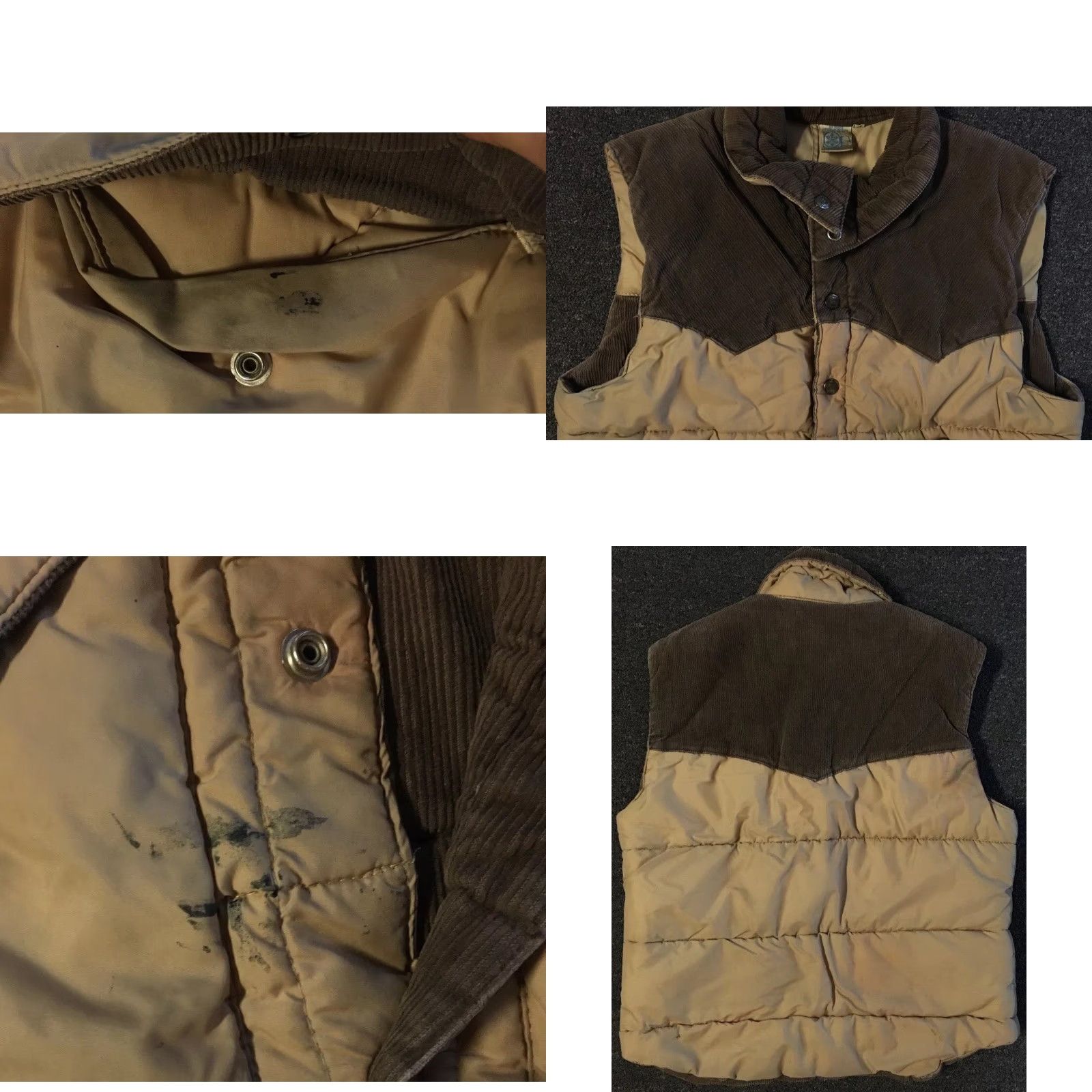 Quiksilver VINTAGE Ocean Pacific OP Faded Distressed Corduroy Puffer Vest XS Beach Surf Skate Grunge - Quiksilver OP 80s Vintage Jacket Mens XS Brown Size US XS / EU 42 / 0 - 8 Thumbnail
