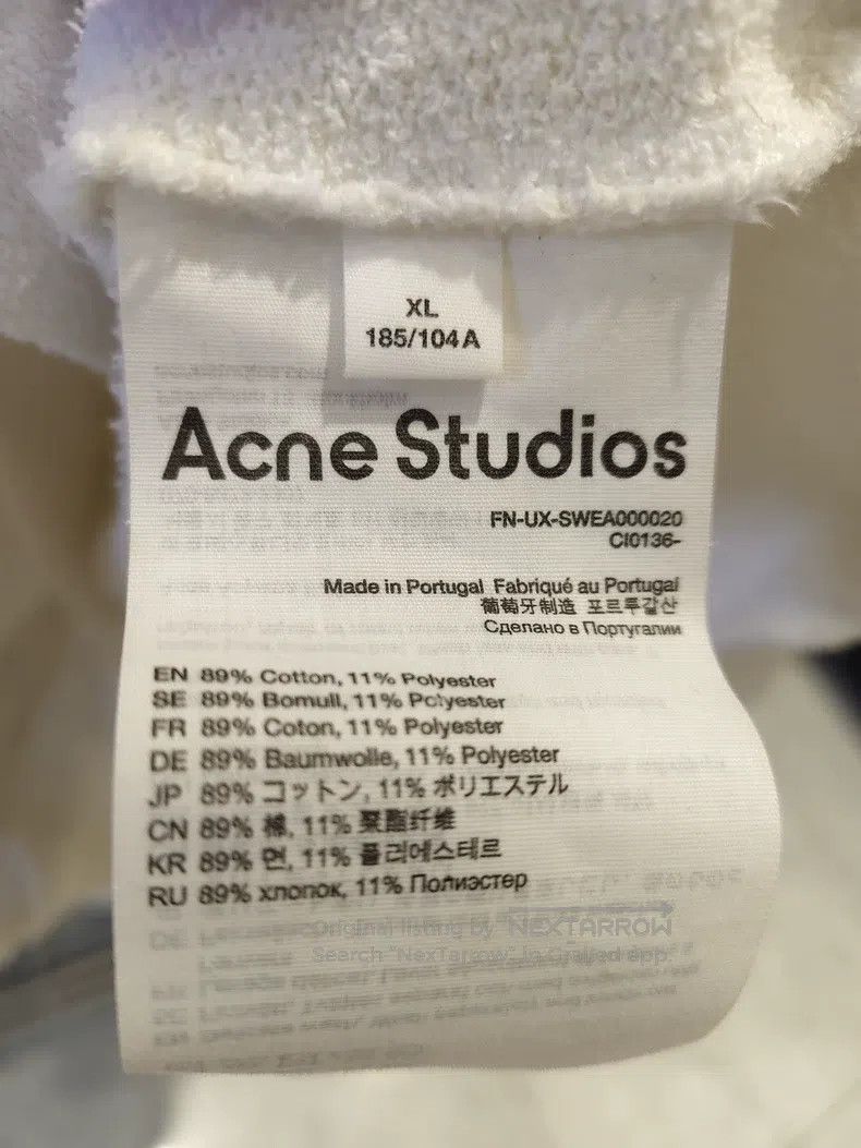 Acne Studios Acne Studios White Distressed Hooded Sweatshirt Size US XL / EU 56 / 4 - 4 Thumbnail