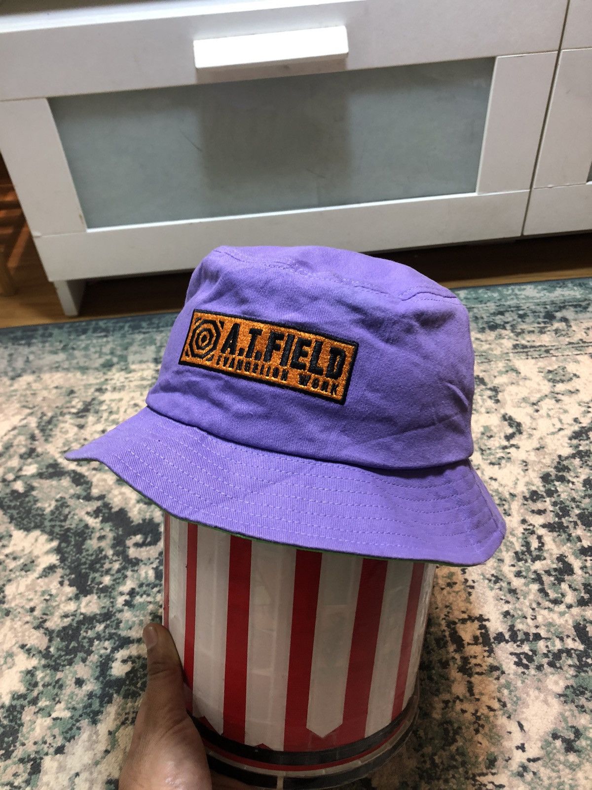 Anime × Japanese Brand Nerv Evagelion Work A.T Field By Khara Bucket Hats Size ONE SIZE - 3 Thumbnail