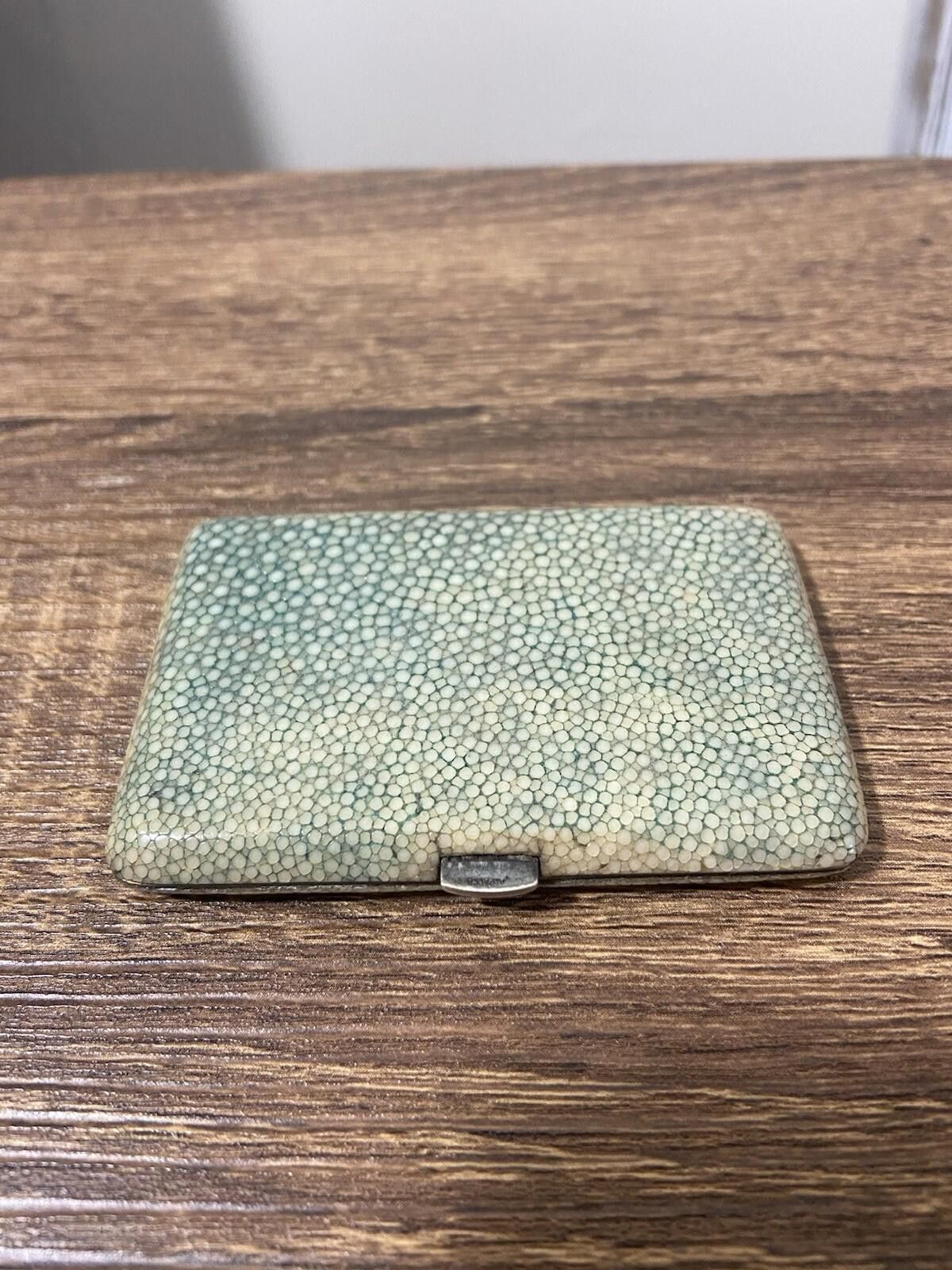 Other Shagreen EPNS plate faded blue-green stingray cigarette case Size ONE SIZE - 3 Thumbnail