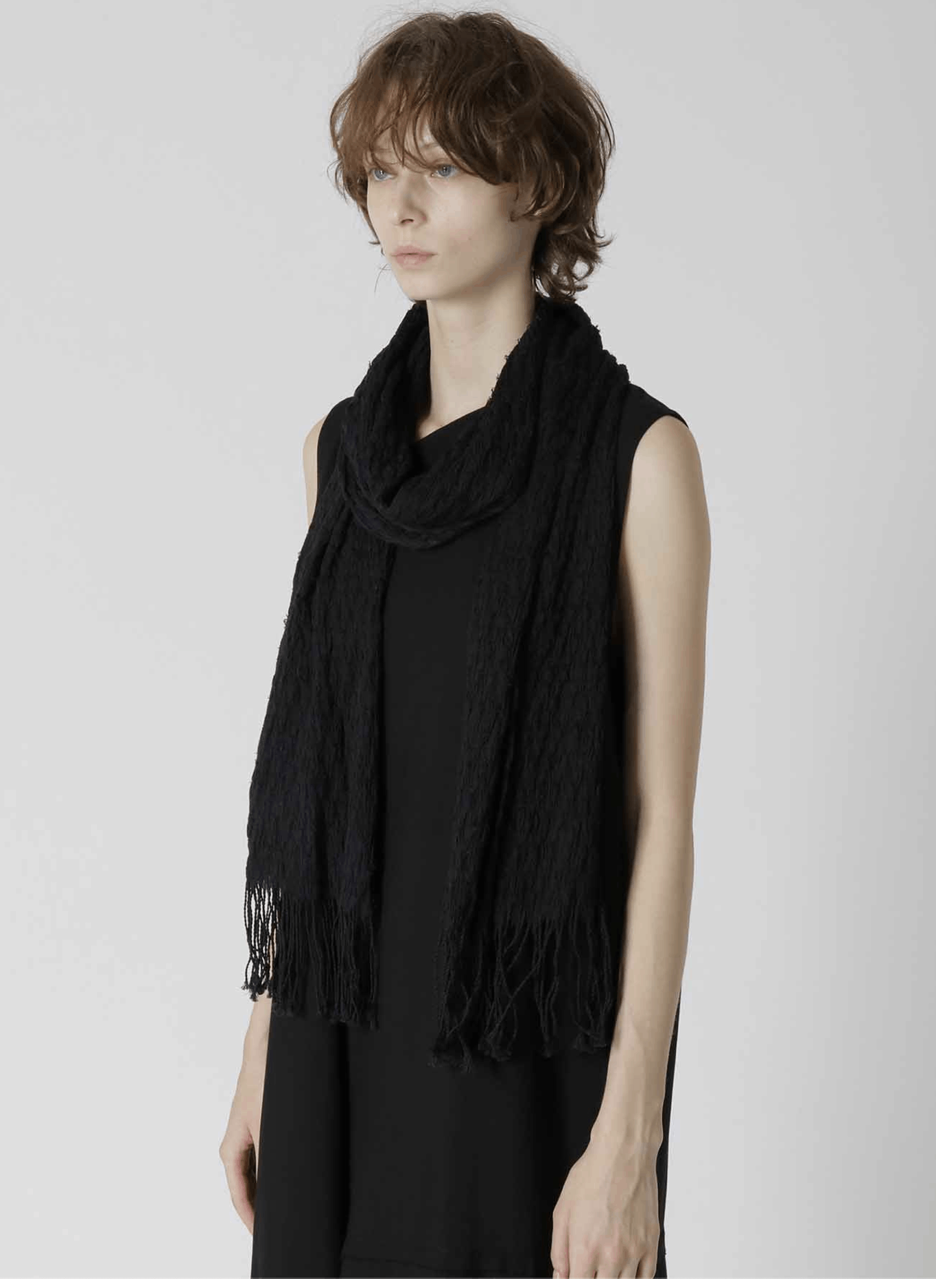 Y's × Yohji Yamamoto Y's Yohji Yamamoto - DIAGONAL PLAID STRIPE STOLE Size ONE SIZE - 2 Thumbnail