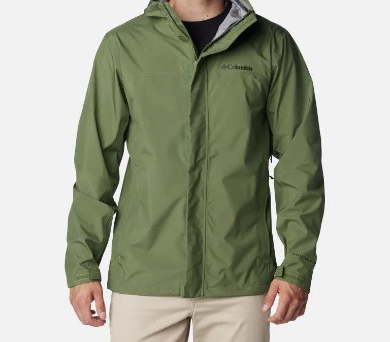 image of Columbia Wahkeena Falls Omni-Tech Shell Jacket in Green, Men's (Size Small)