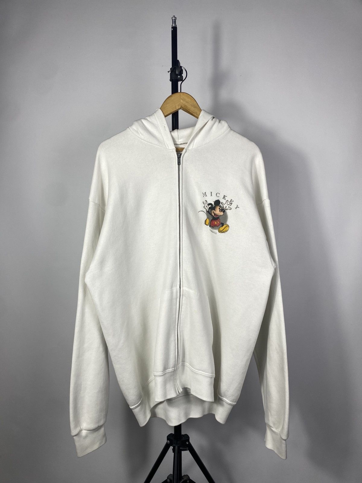 Disney × Mickey Mouse Vintage 90s Disney MICKEY MOUSE Zip Hoodie Y2K Size US XL / EU 56 / 4 - 1 Thumbnail