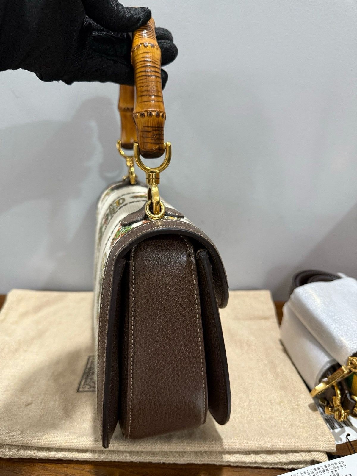 Gucci Gucci 100 Centennial Music Bamboo 1947 Handle Bag Size ONE SIZE - 16 Thumbnail