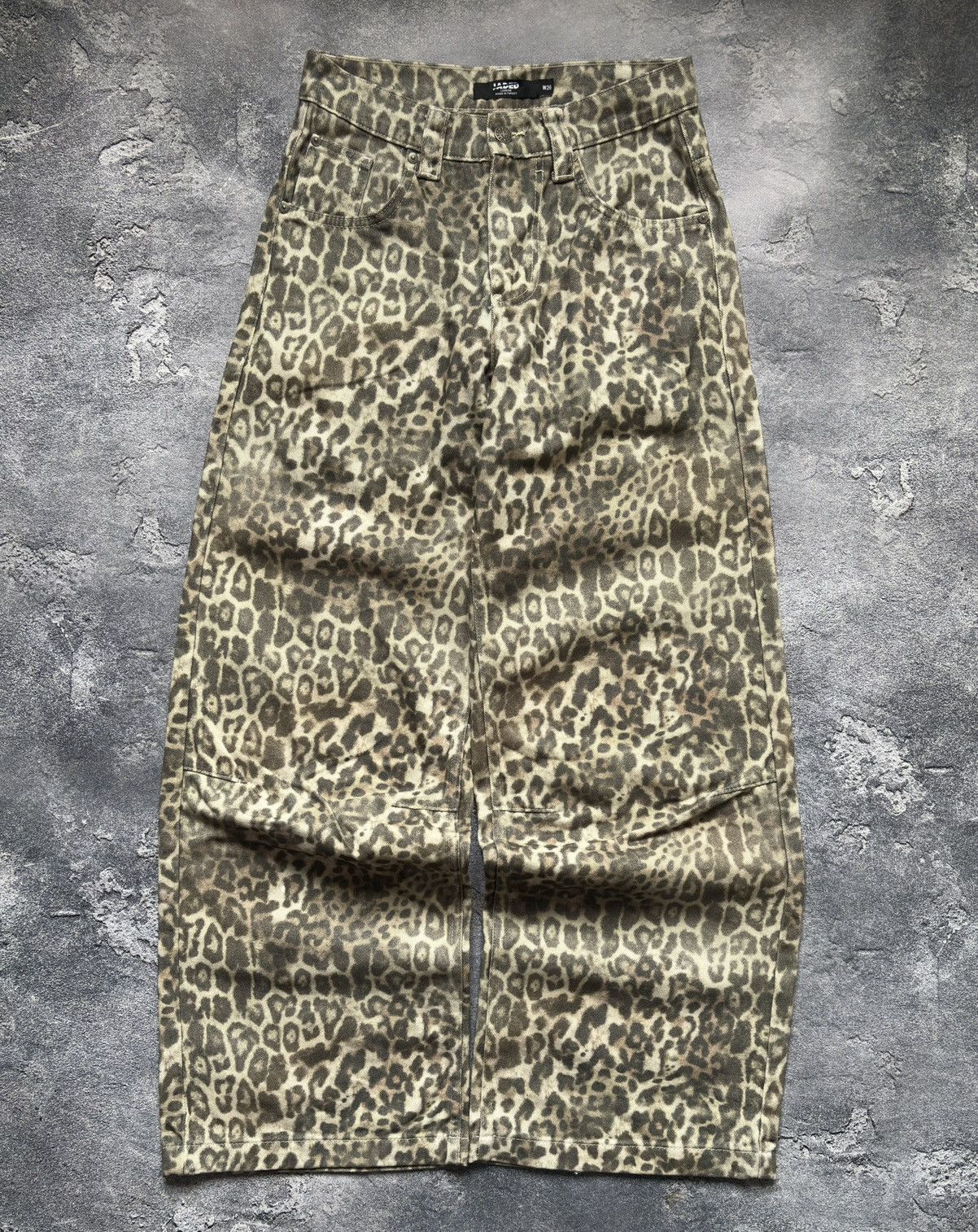 Jaded London Jaded London Y2K Leopard Baggy Denim Pants Cavalli Style Size 26" / US 2 / IT 38 - 1 Thumbnail