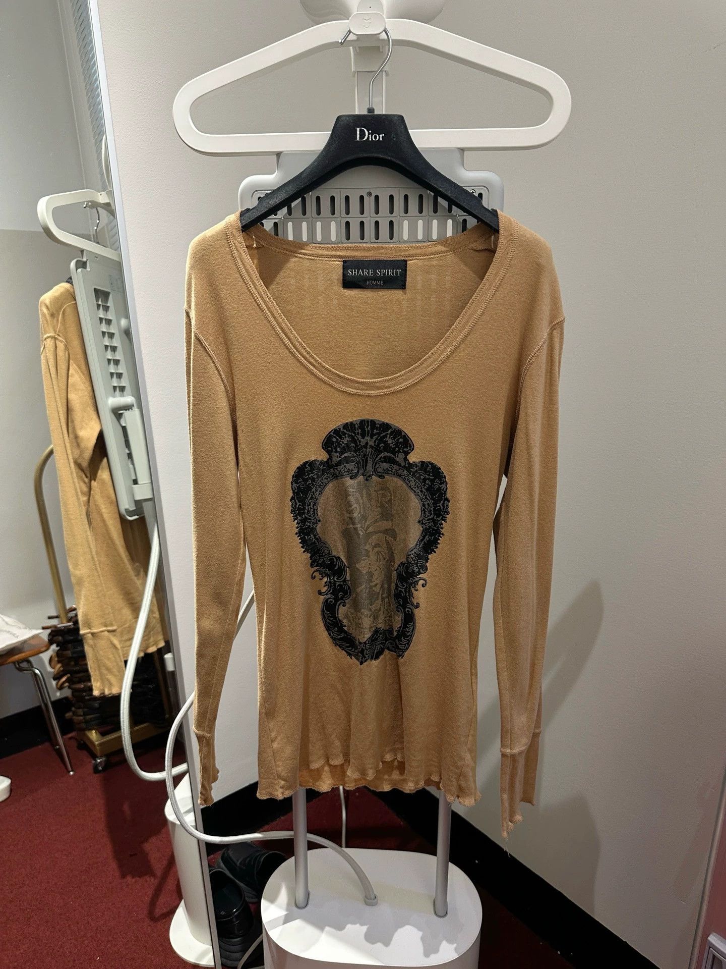 Share Spirit Homme Share spirit Khaki Pattern Long Sleeve Stretchy Men Size US M / EU 48-50 / 2 - 1 Thumbnail