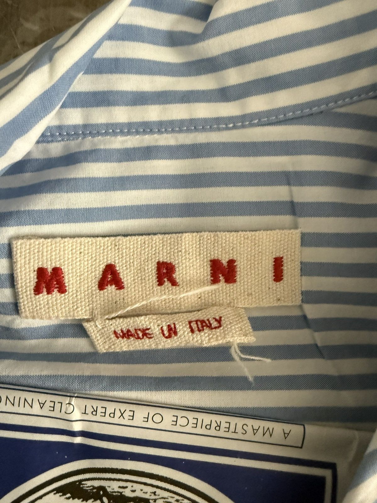 Marni Light blue striped poplin bowling shirt Size US M / EU 48-50 / 2 - 4 Thumbnail