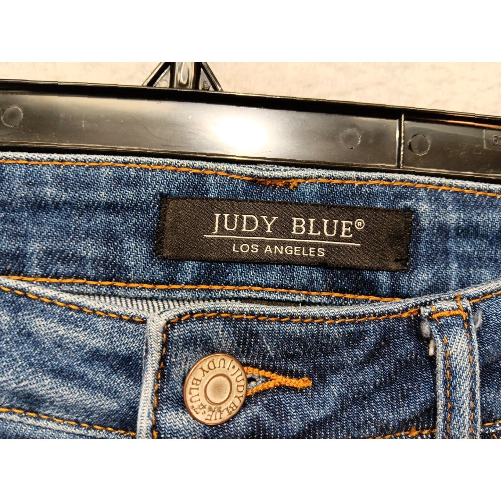 Vintage Judy Blue Jeans Skinny Fit High Rise Womens 31x27 Blue Denim Stretch 5-Pocket Zipper Button Jeans Size 24" / US 00 / IT 34 - 3 Thumbnail