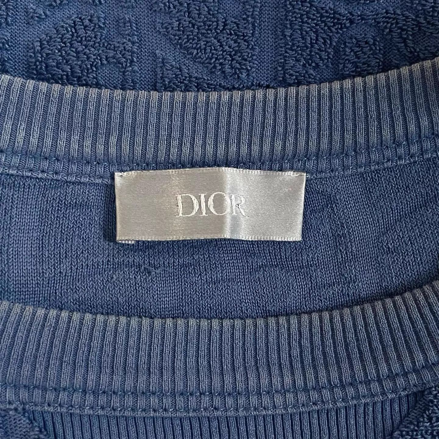 Dior Dior print navy blue towel short-sleeve L unisex Size US L / EU 52-54 / 3 - 5 Thumbnail