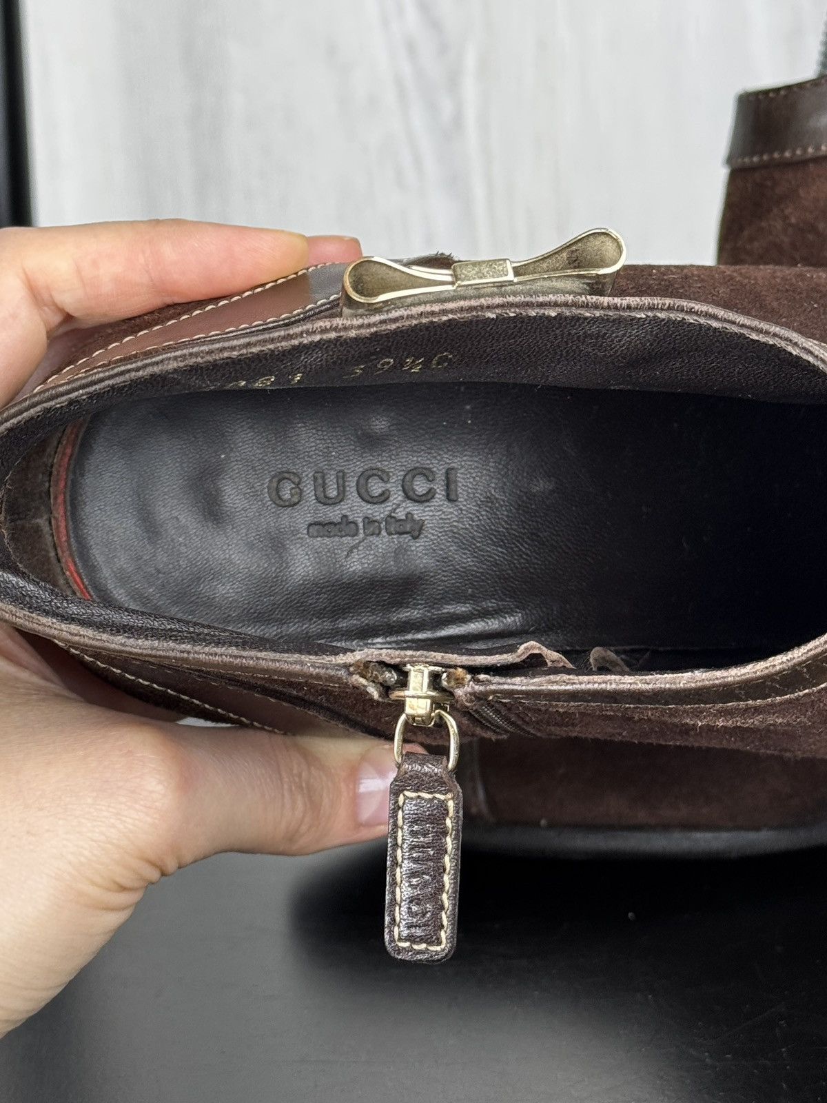 Gucci Gucci Interlocking G Logo Brown Suede Leather Heels Boots Size US 9.5 / IT 39.5 - 19 Thumbnail