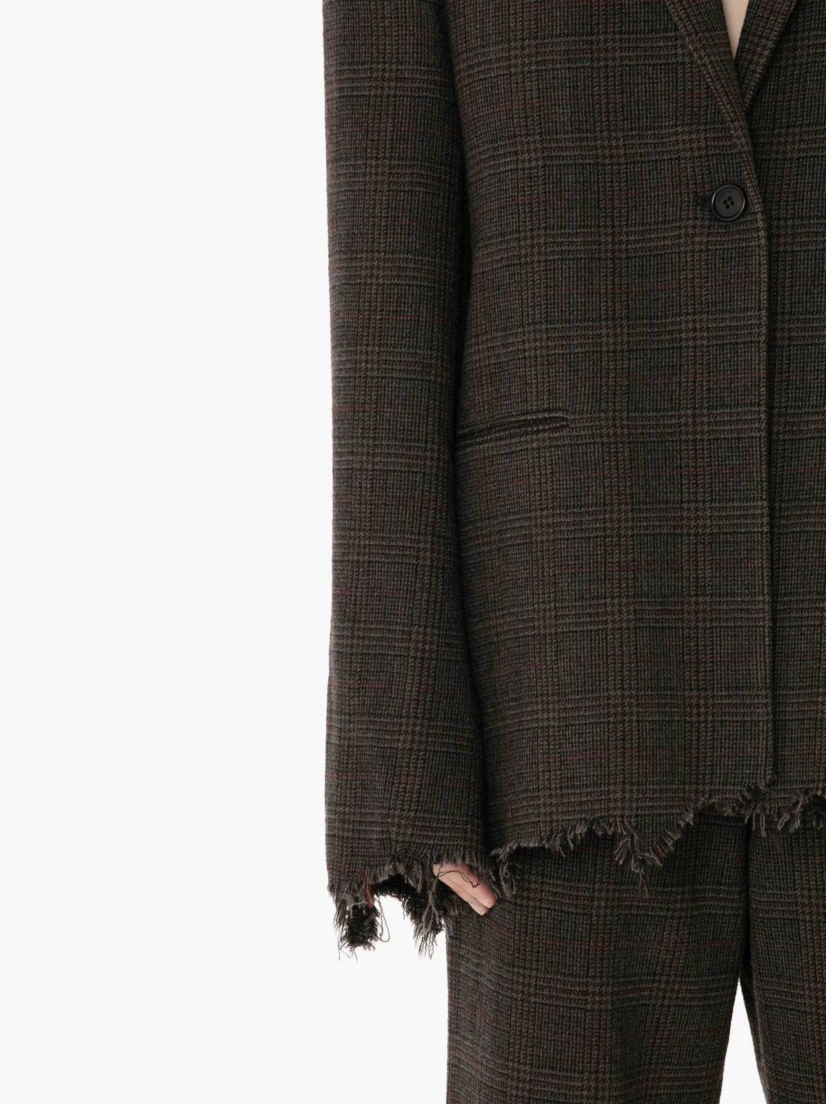 JW Anderson NEW L Distressed Wool Frayed Edging Raw Hem Blazer Jacket Size US L / EU 52-54 / 3 - 5 Thumbnail