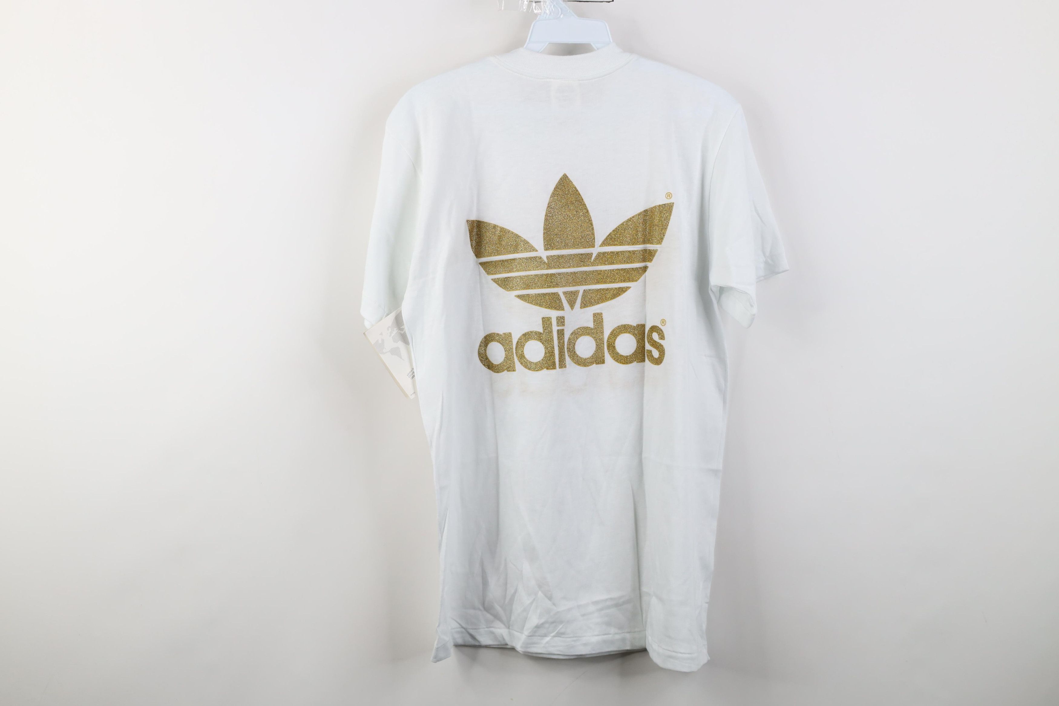 Adidas Deadstock Vintage 80s Adidas Gold Trefoil T-Shirt USA Size US M / EU 48-50 / 2 - 11 Thumbnail