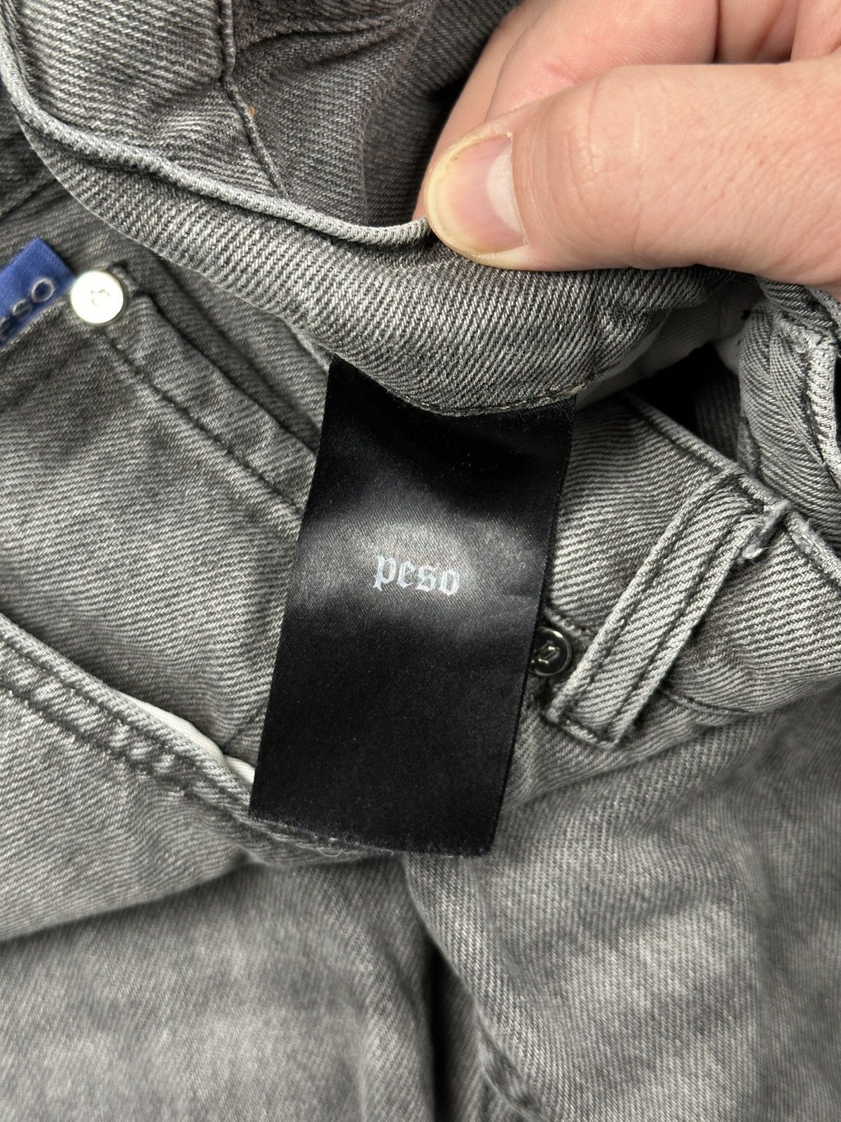 Peso Peso Archive Curved Seam Grey Wash Baggy Jeans Y2K W30 Size US 30 / EU 46 - 12 Thumbnail