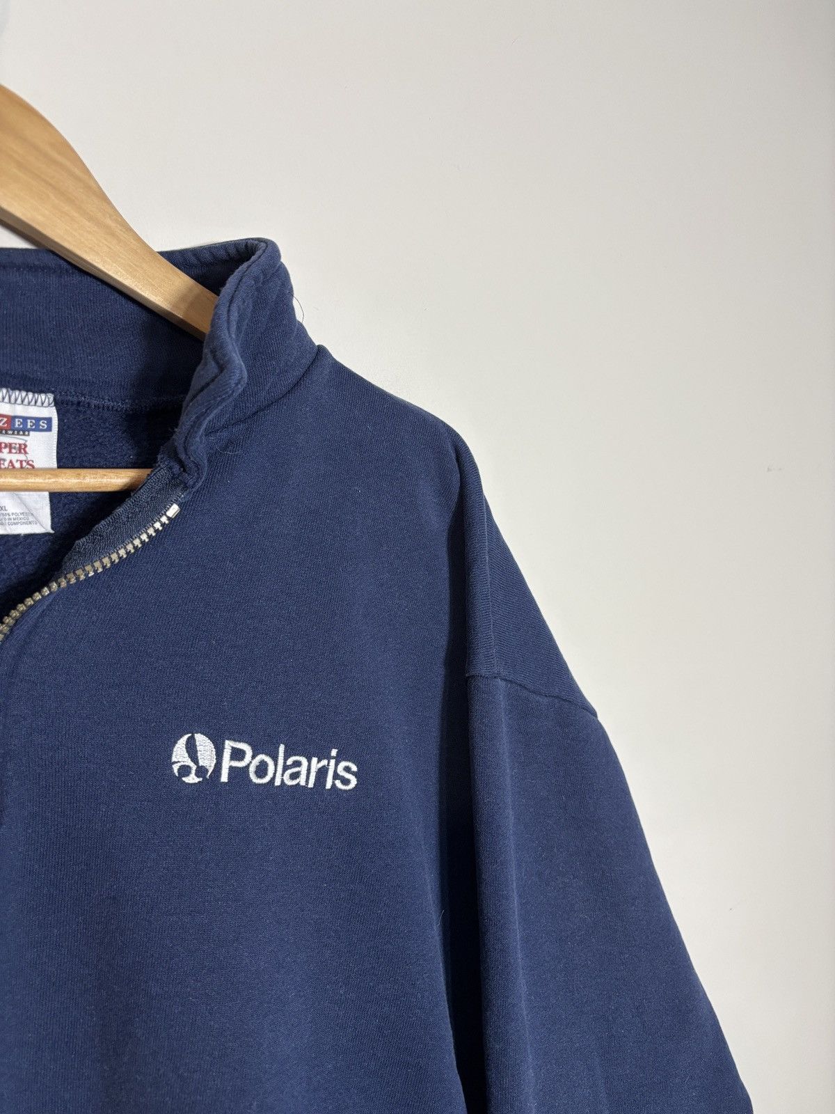 Vintage Vintage Polaris Quarter Zip Sweatshirt Jerzees Super Sweats Size US XL / EU 56 / 4 - 2 Thumbnail