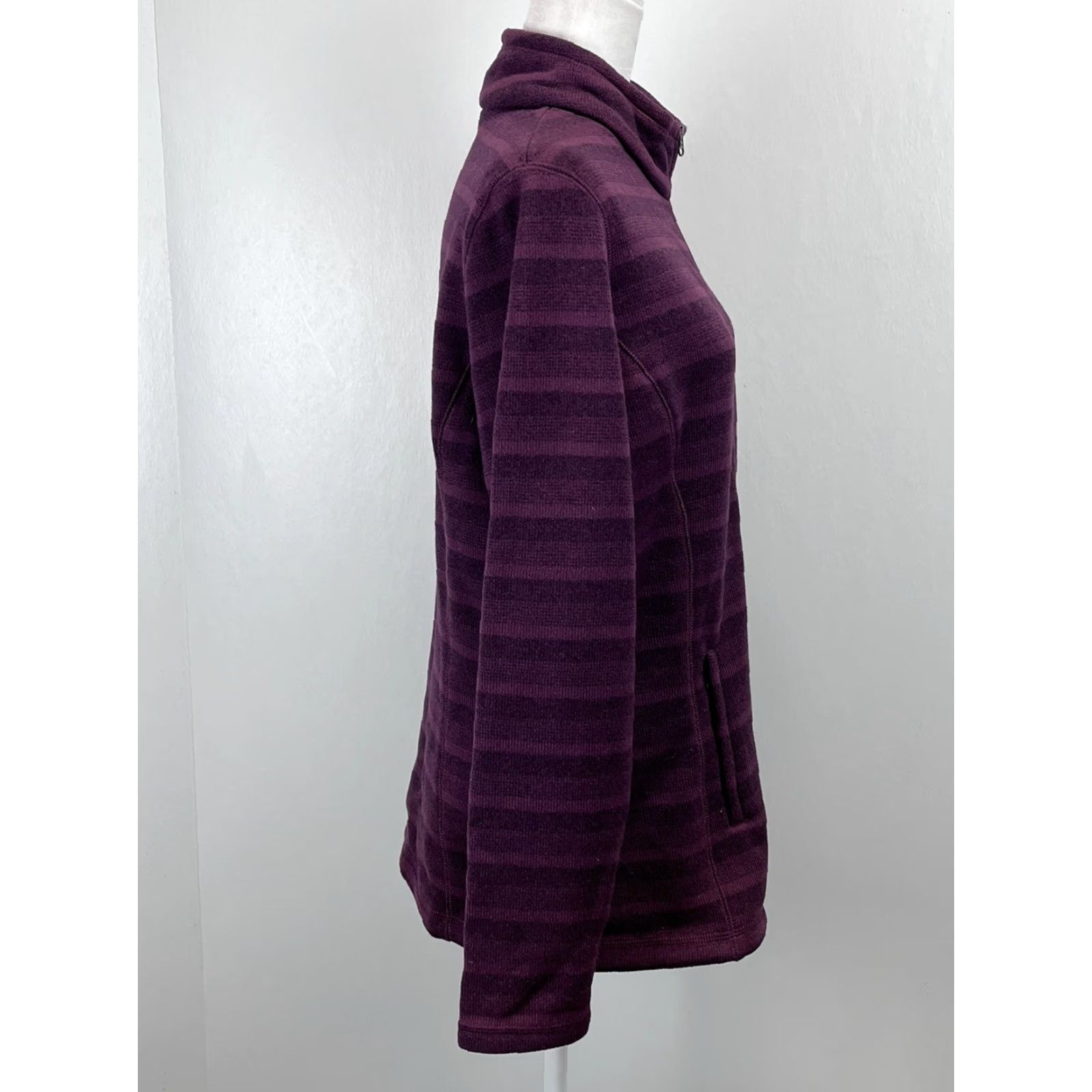 Vintage REI Knit Pullover Striped Sweater Jacket Sz Large Womens Pockets Striped Purple Size L / US 10 / IT 46 - 4 Thumbnail