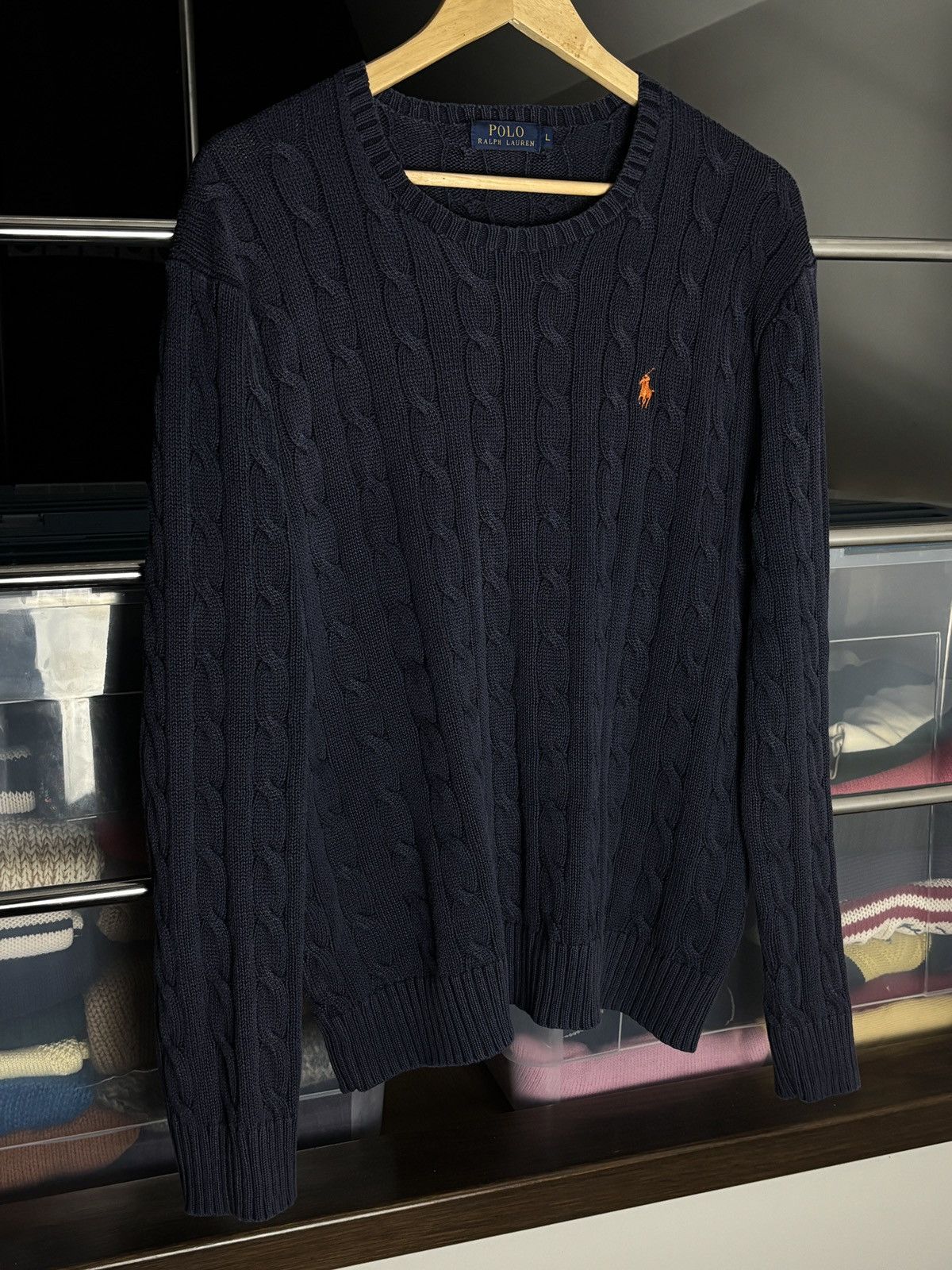 Polo Ralph Lauren Polo Ralph Lauren Cable Knit Sweater Vintage Pullover Size US L / EU 52-54 / 3 - 2 Thumbnail