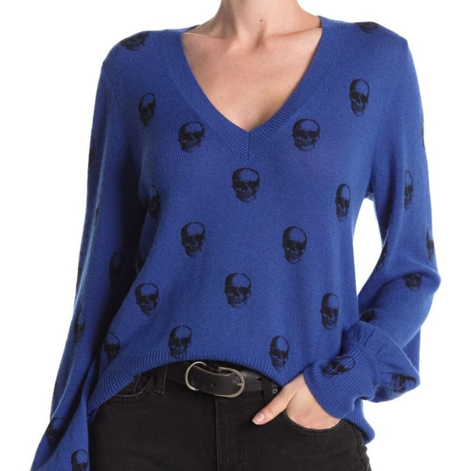 360Cashmere 360 Cashmere Skull Print Cashmere Sweater Size XS / US 0-2 / IT 36-38 - 7 Thumbnail