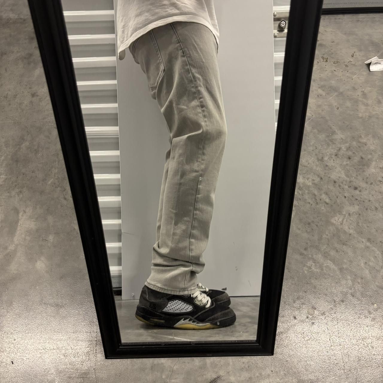 Japanese Brand × Vintage Crazy Vintage Y2K/2000s Faded Light Grey Grunge Streetwear Denim Jeans! Size US 33 - 2 Thumbnail