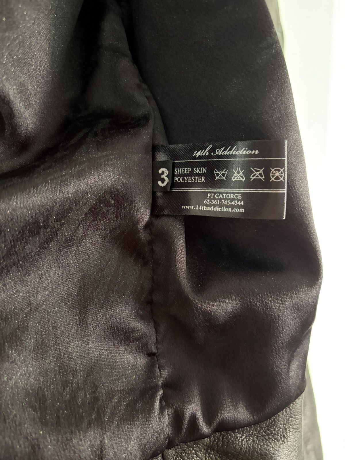 14th Addiction 14th Addiction Black Leather Cross Zip Jacket Size US S / EU 44-46 / 1 - 6 Thumbnail