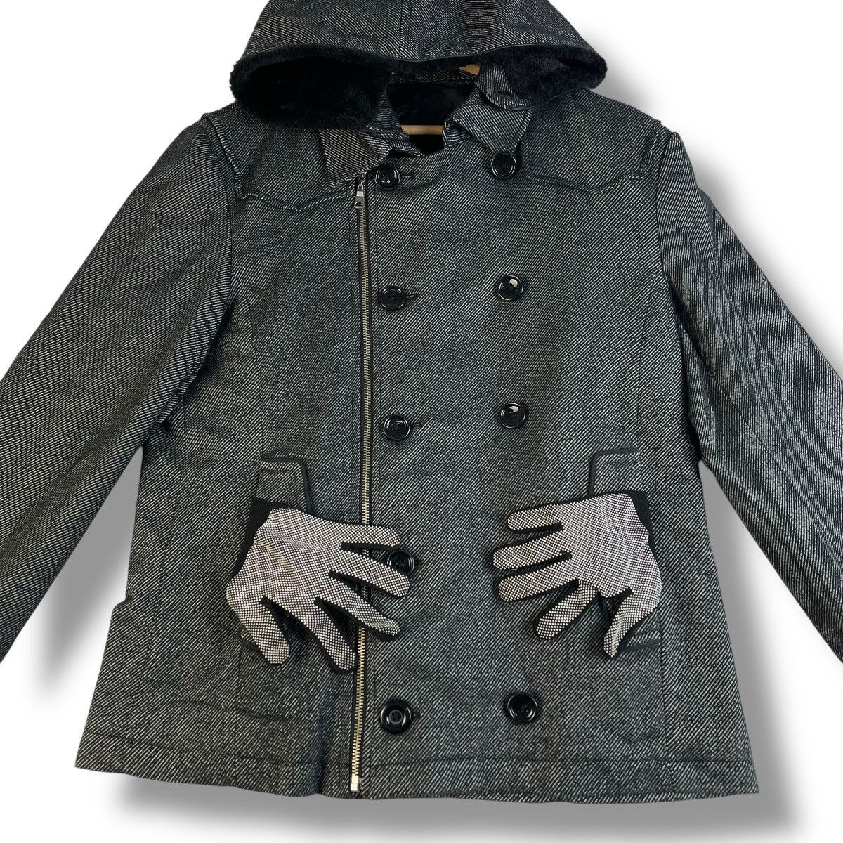 Isamu Katayama Backlash 🇯🇵 SEMANTIC DESIGN DETACHABLE FUR HOODIE PUNK GOTHIC JACKET Size US L / EU 52-54 / 3 - 7 Thumbnail