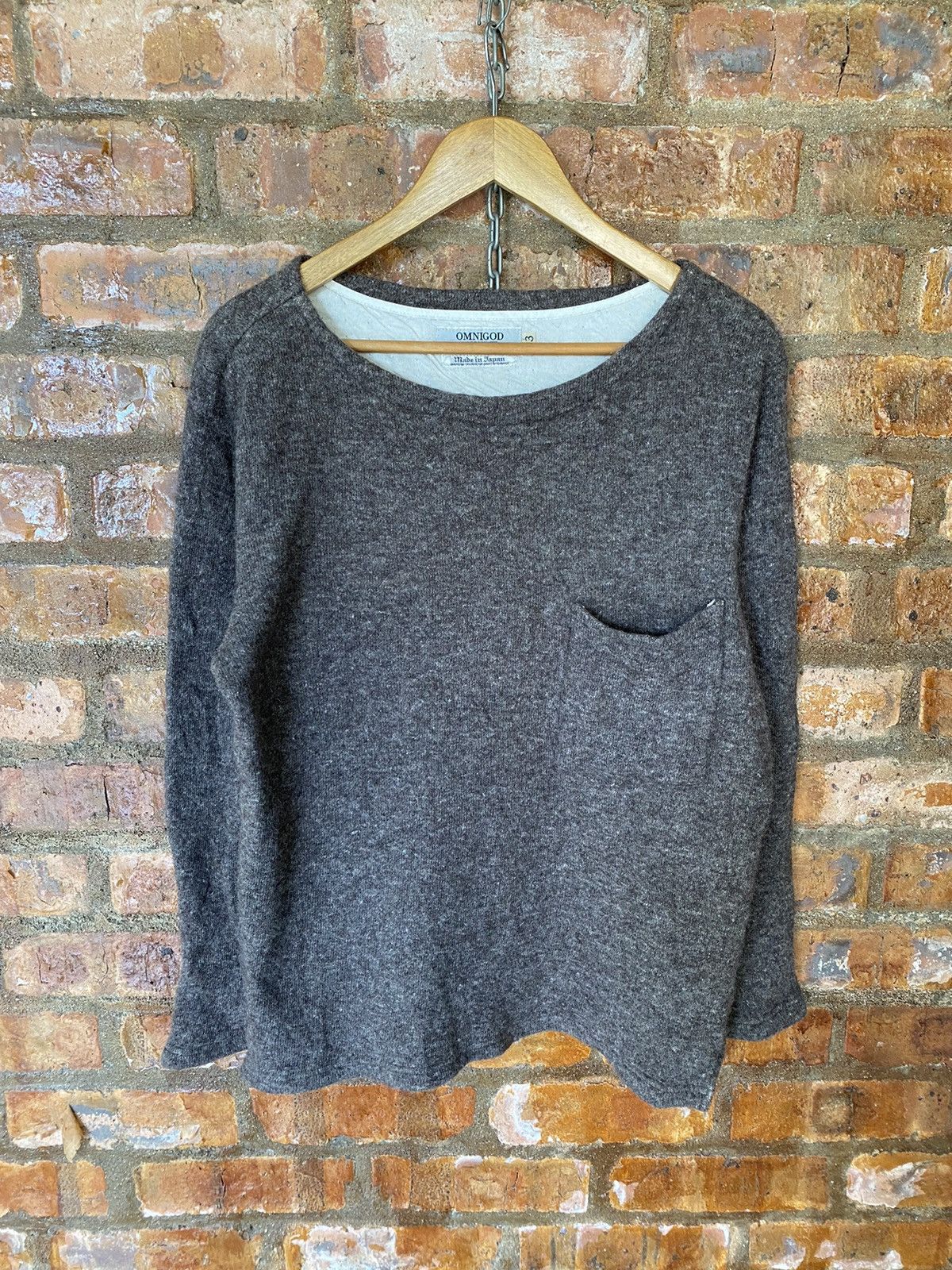 Japanese Brand × OMNIGOD Vtg Omnigod Japan Mix Fabric Single pocket wool Size US L / EU 52-54 / 3 - 2 Thumbnail