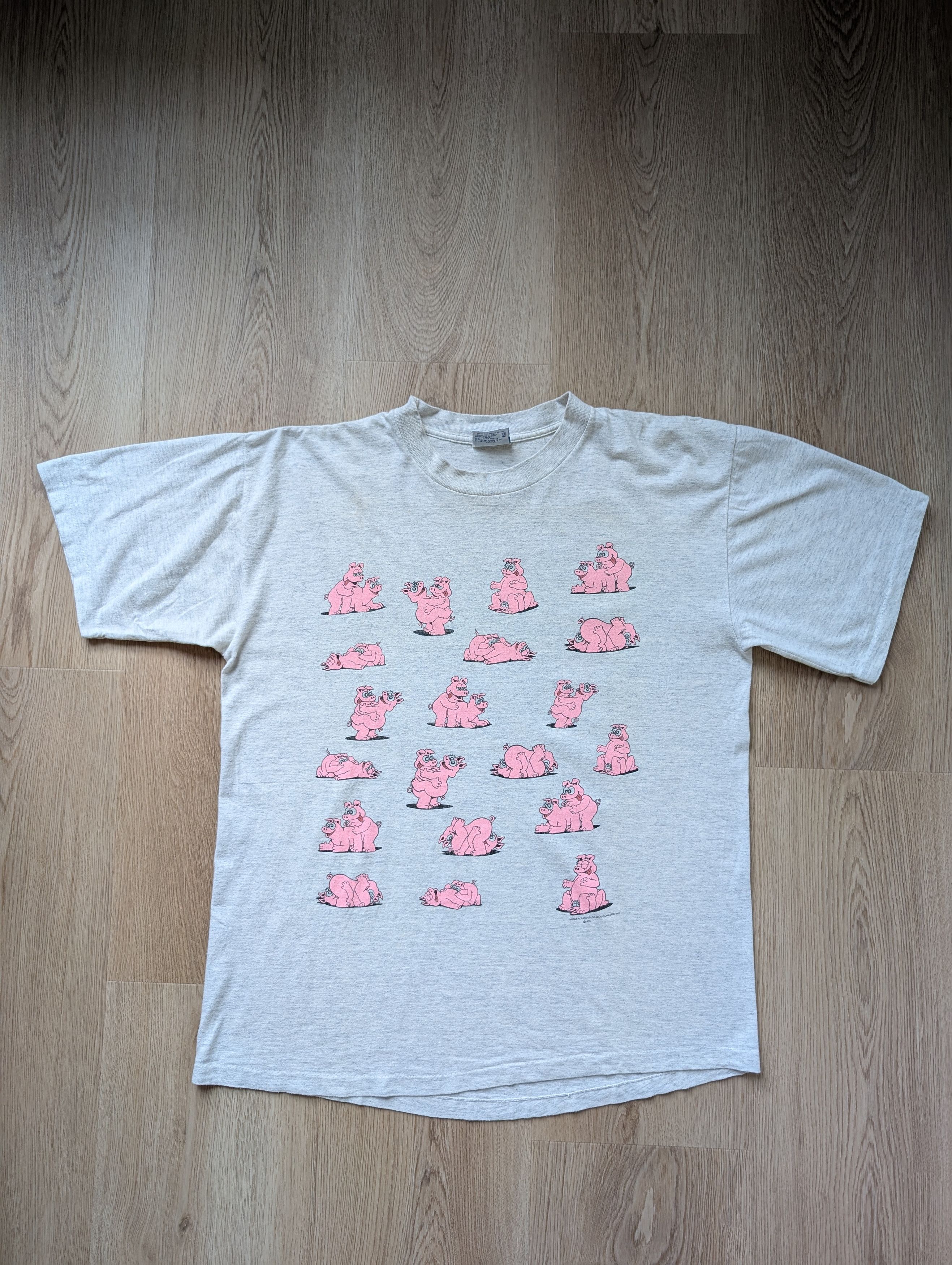 Vintage Vintage 90’s Makin Bacon Cartoon Pig Sex Position Size US XL / EU 56 / 4 - 1 Thumbnail