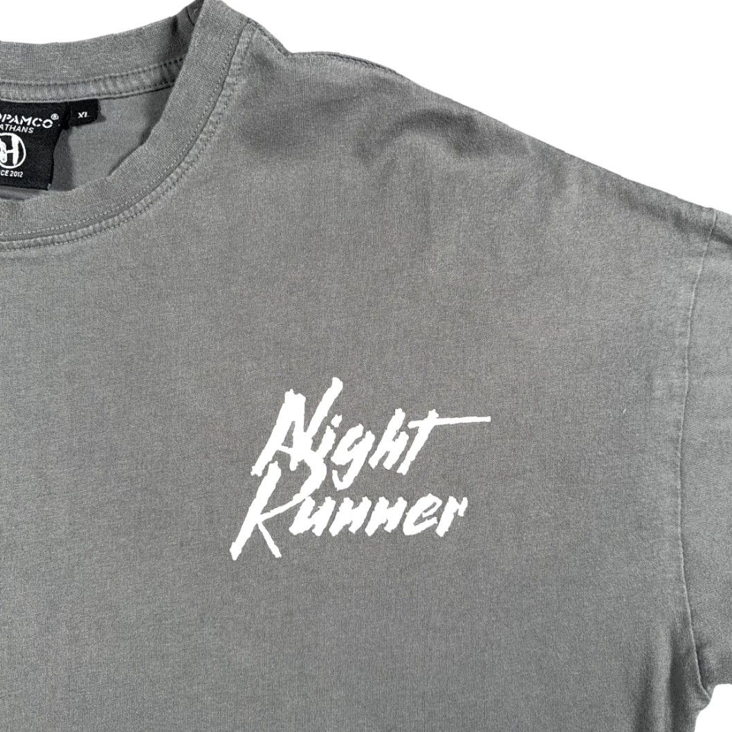 Vintage NIGHT RUNNER Gedpamco Heathans Shirt Adult XL Gray Long Sleeve? Size US XL / EU 56 / 4 - 3 Thumbnail