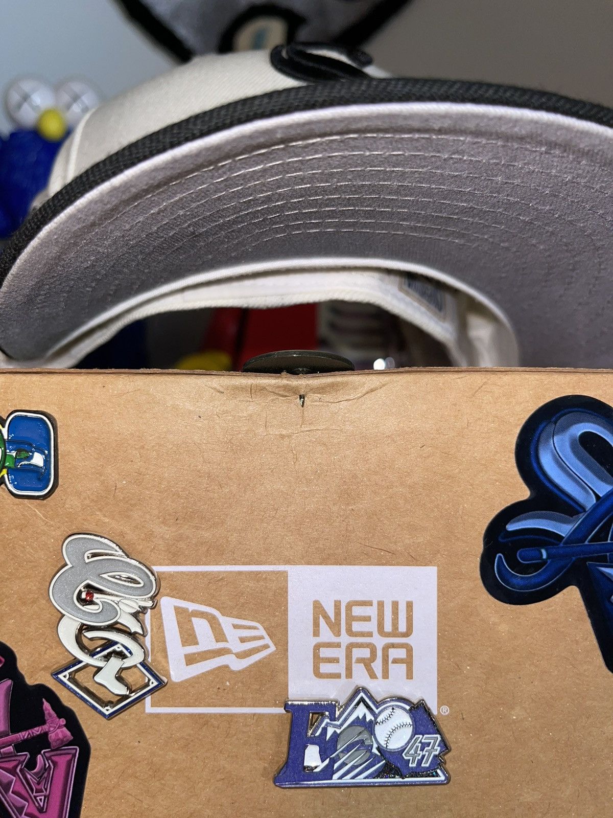 Hat Club × MyFitteds × New Era 7 3/8 MyFitteds Off-White Chicago White Sox Grey UV Size 38 - 6 Thumbnail