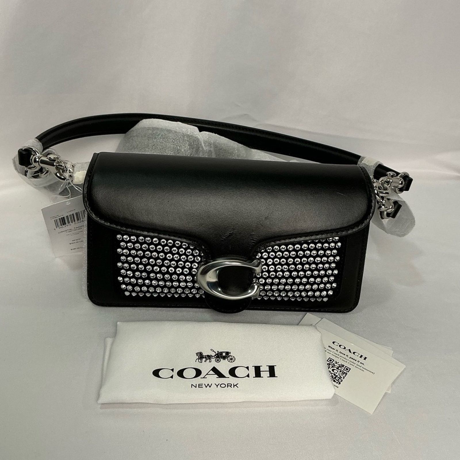Coach Coach Black Tabby Shoulder Bag 20 Crystals Crossbody Silver Size ONE SIZE - 1 Thumbnail