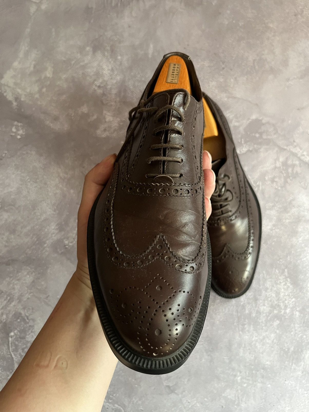 Fratelli Rossetti Fratelli Rossetti Mens Brown Leather Low Top Shoes Size 7 Size US 7 / EU 40 - 7 Thumbnail