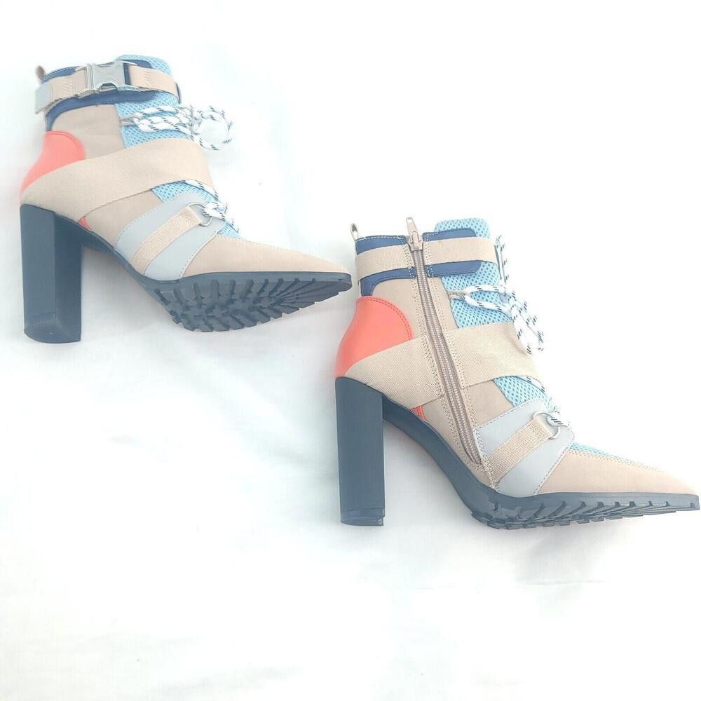 Steve Madden Steve Madden Illusion Tan Leather Blue Size 7.5 Heeled Boot Size US 7.5 / IT 37.5 - 4 Thumbnail