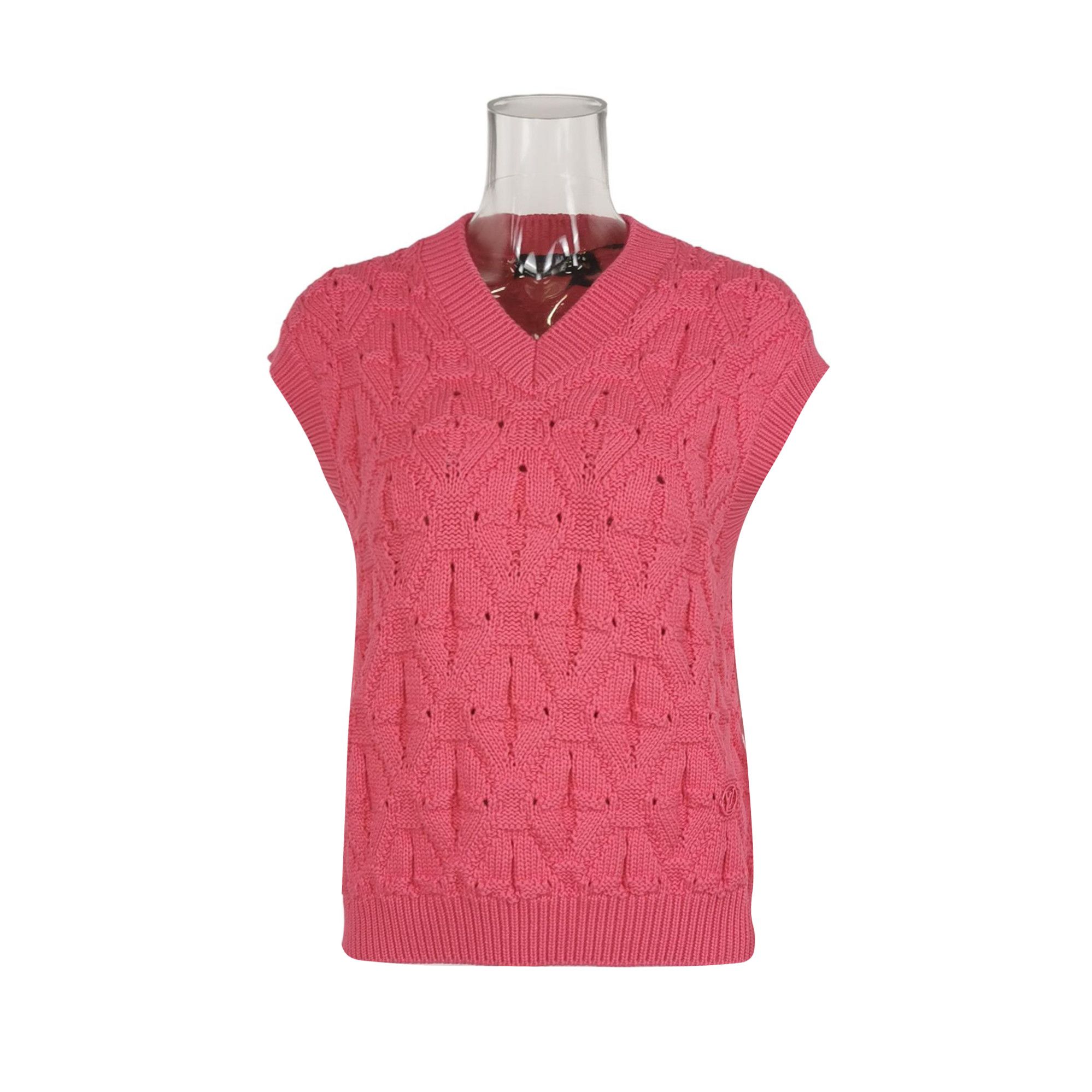 Louis Vuitton Louis Vuitton Pink Knit V-Neck Vest Size S Size S / US 4 / IT 40 - 1 Thumbnail