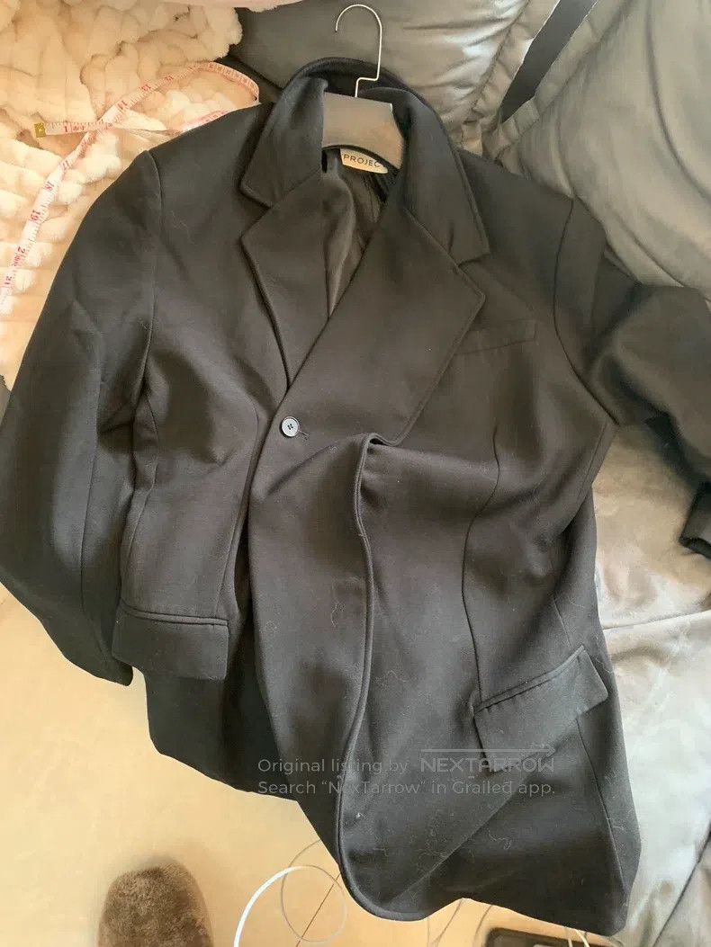 Y/Project Y/Project Size L Twist irregular shoulder pads slim suit ja Size 38L - 4 Thumbnail