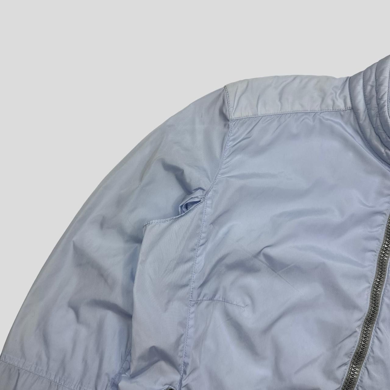 Prada Prada Sport SS00 Ice Blue Nylon Moto Detailed Jacket - IT42 Size S / US 4 / IT 40 - 5 Thumbnail