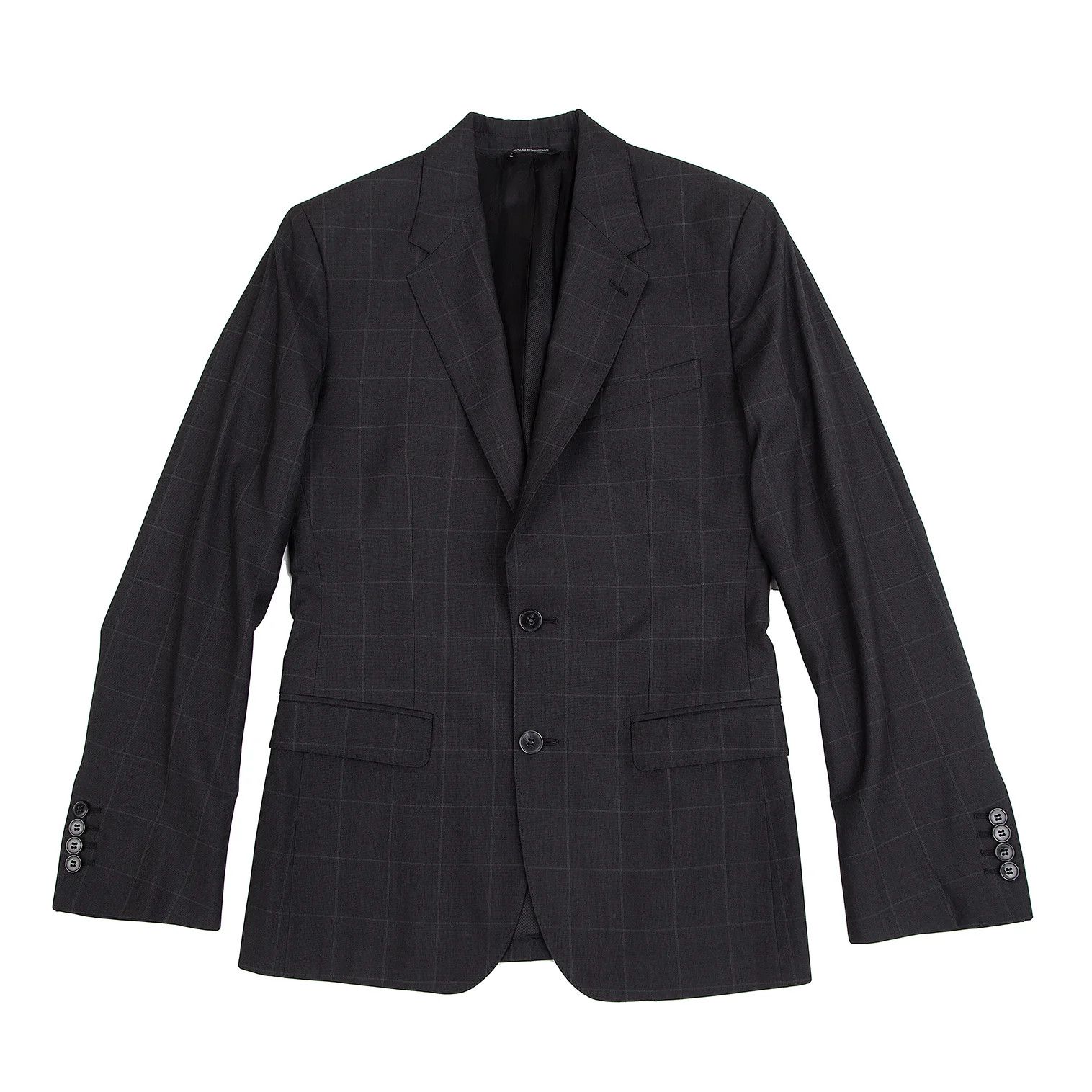 Dolce & Gabbana Sicily Check 2B Jacket in Charcoal Size 44 Size US S / EU 44-46 / 1 - 1 Thumbnail