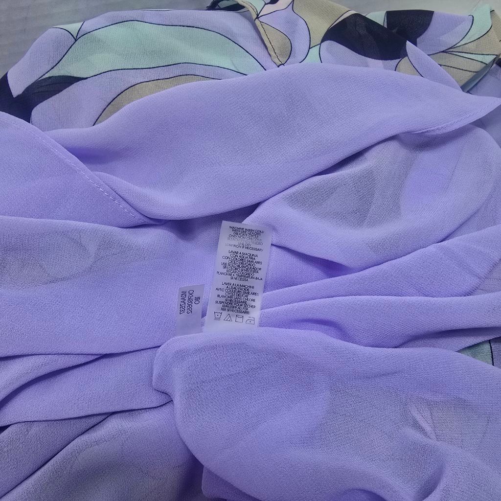 Calvin Klein Women's Calvin Klein Blouse XL Purple Green Abstract Print Size XL / US 12-14 / IT 48-50 - 8 Thumbnail