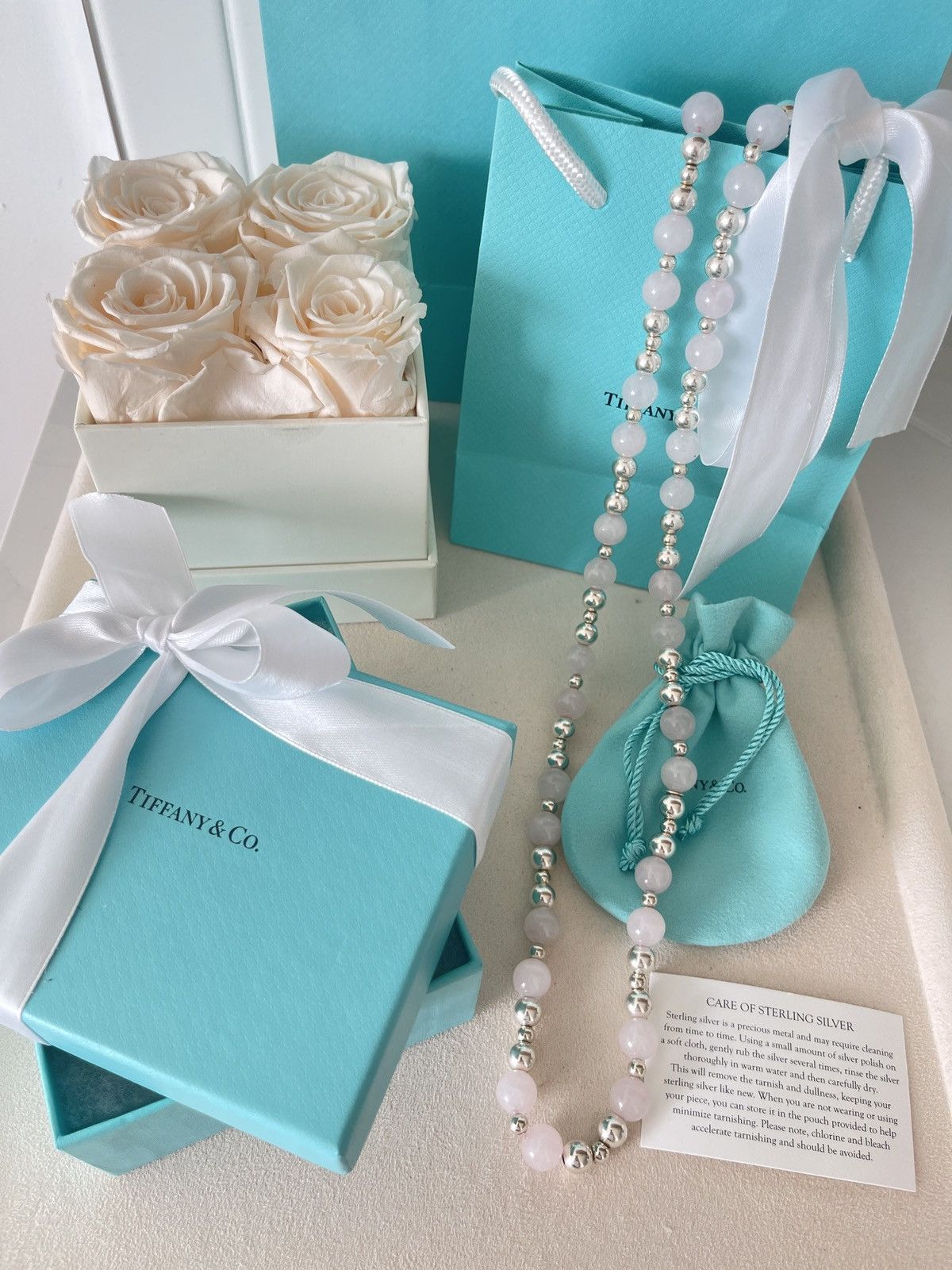 Tiffany & Co. Vintage Tiffany & Co. Pink Quartz Silver Beads Necklace 30” Size ONE SIZE - 8 Thumbnail