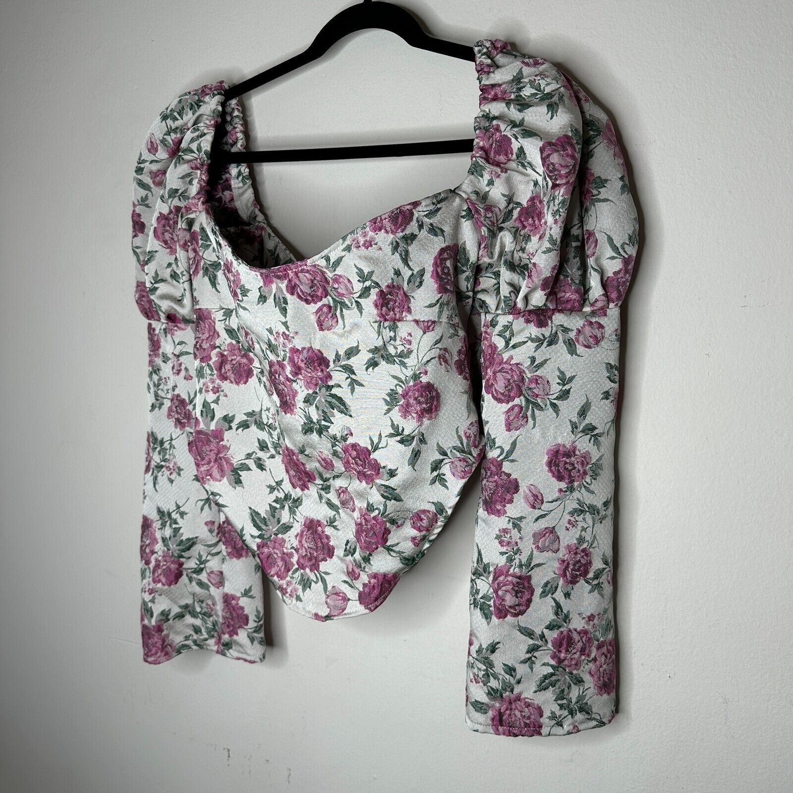 Other Olivia Rose The Label Floral Square Neck Puff Sleeve Crop XL Size XL / US 12-14 / IT 48-50 - 3 Thumbnail