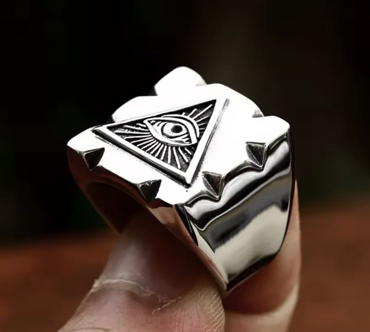 Jewelry × Vintage New Style 316L Stainless Steel Eye of Horus Ring Size ONE SIZE - 2 Thumbnail