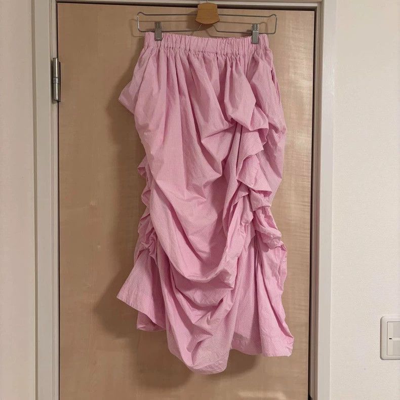 Comme des Garcons Comme des Garcons size XS Pink retro plaid overskirt Size 23" - 2 Thumbnail