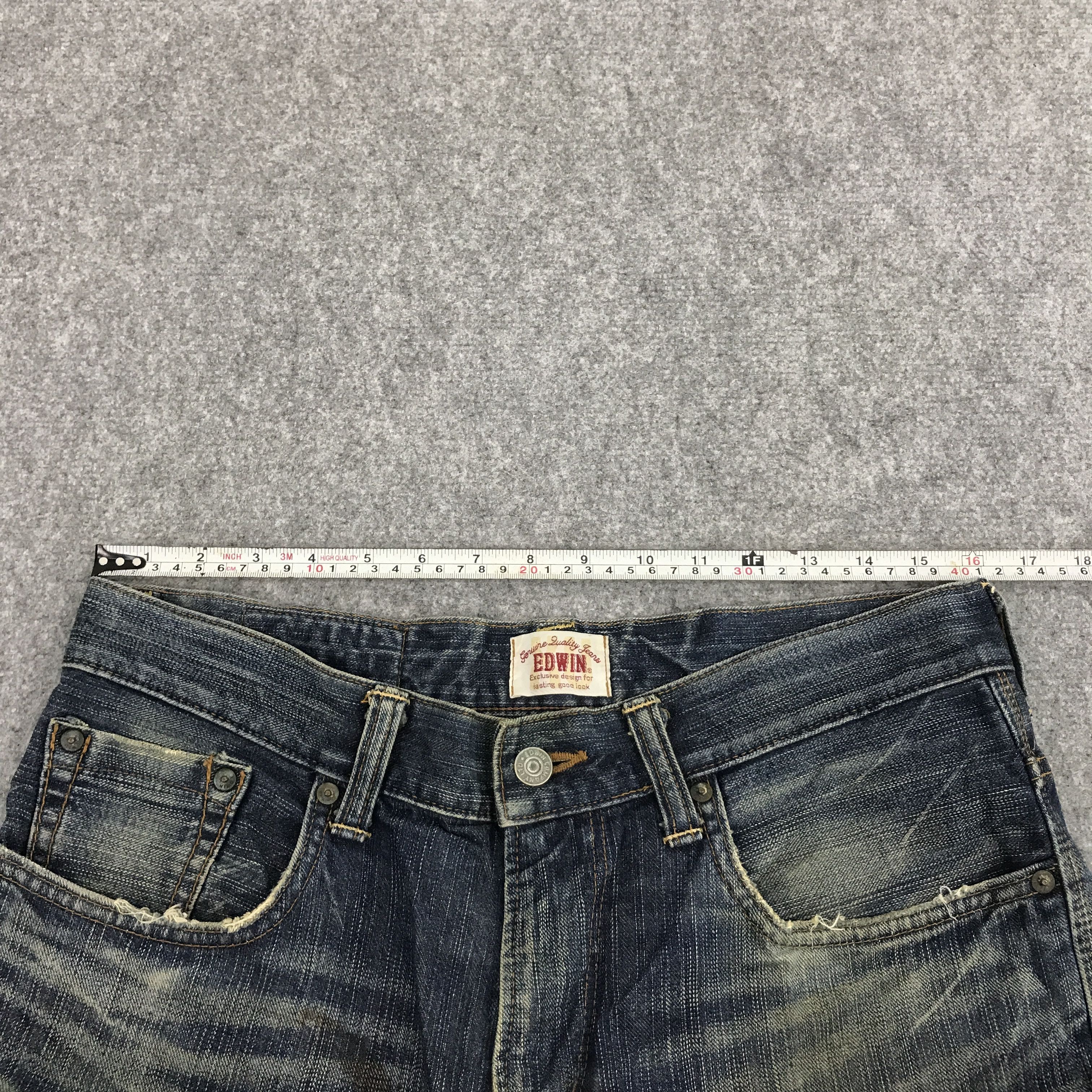 Japanese Brand edwin japan distressed jeans gothic style pants Size US 32 / EU 48 - 9 Thumbnail