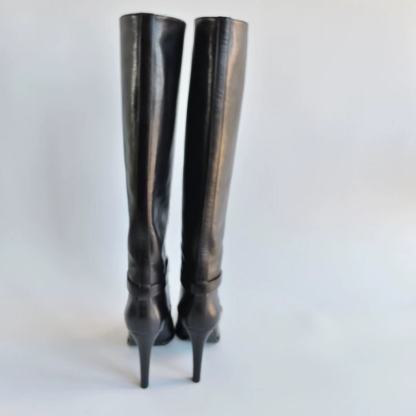 Saint Laurent Paris SAINT LAURENT Diane Leather Metal Buckle High Boots Size US 6 / IT 36 - 2 Thumbnail