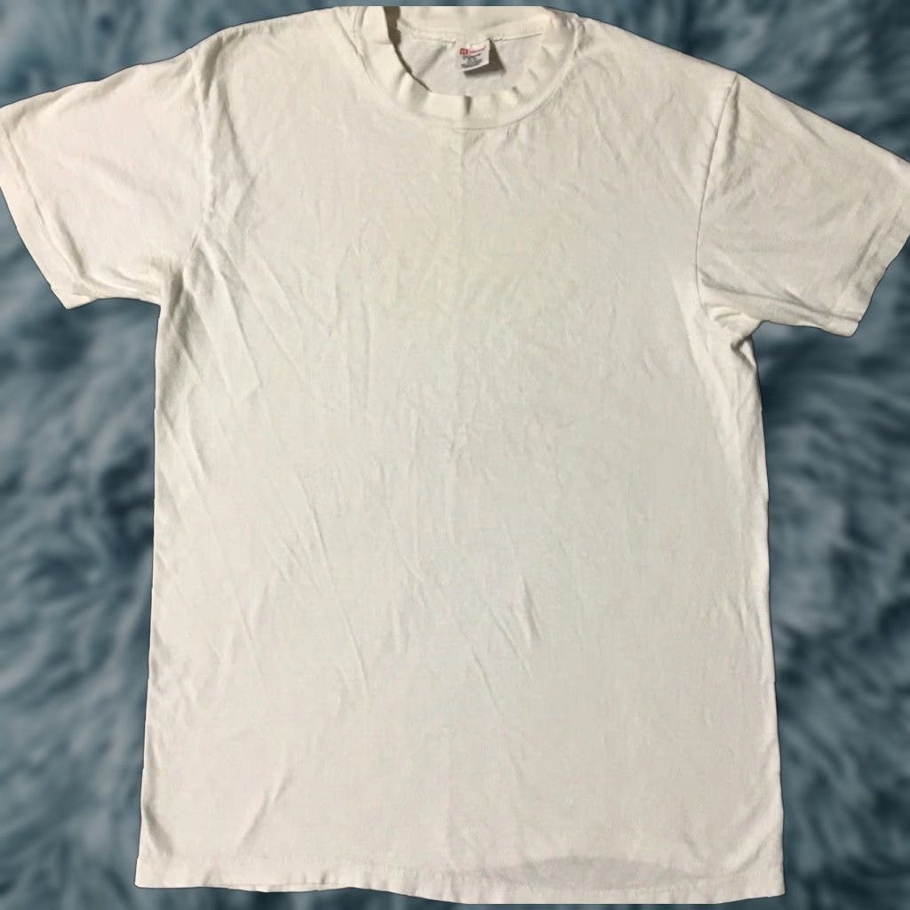 Hanes VINTAGE Hanes Shirt M 80s 90s Faded White Vintage Grunge Biker Punk Skate Surf Trucker Track PE Size US M / EU 48-50 / 2 - 1 Thumbnail